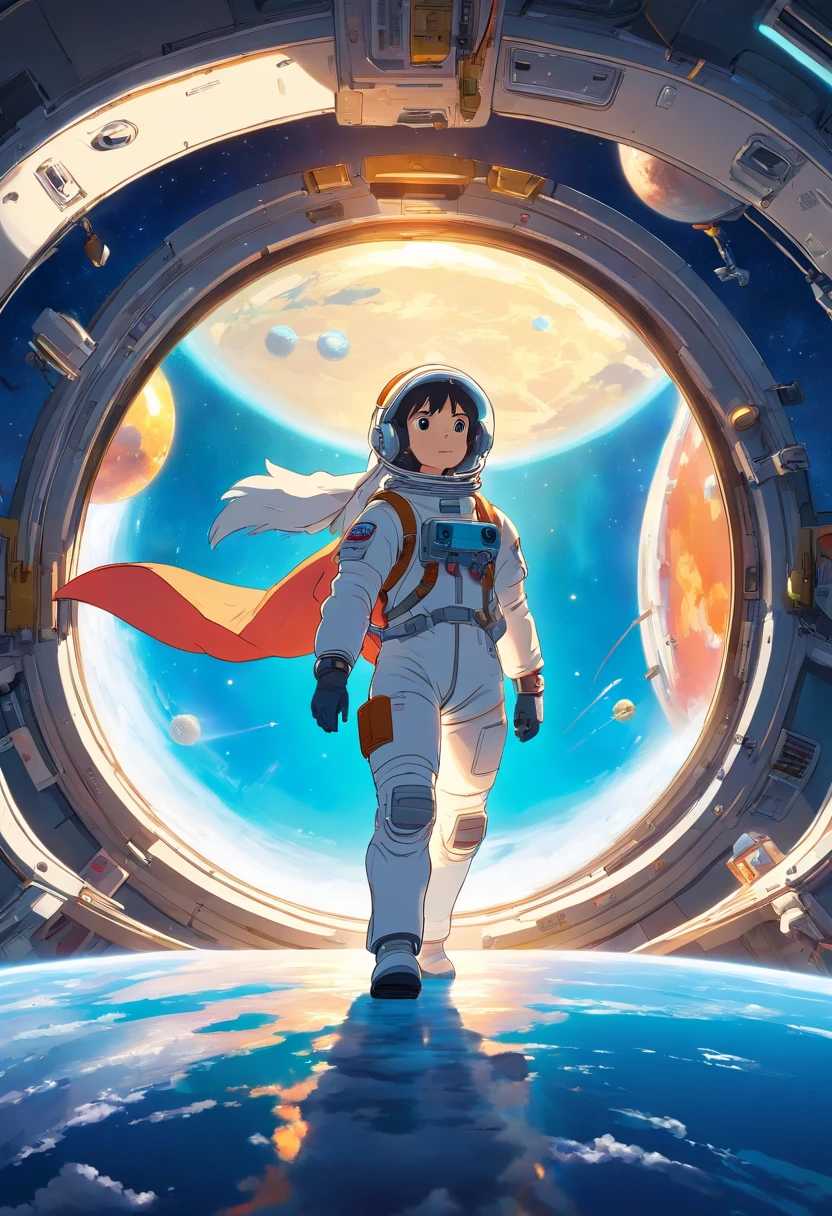 (A high resolution:1.2,hyper HD,space),Amy Ross,The astronaut,,Clear space,Starcloud，The astronaut stretched out his hand，Shenzhou spacecraft,suns rays,Space exploration,Adventure,Explore the unknown,Space equipment,Space World,high - tech,The astronaut,Depth,space photography,Colorful,Remote location,Adventure sports,Space station exploration,Rich biodiversity,Vivid colors,Detailed textures,light reflections,rays of sunlight piercing through,A journey of discovery,depth perception,A thrilling experience