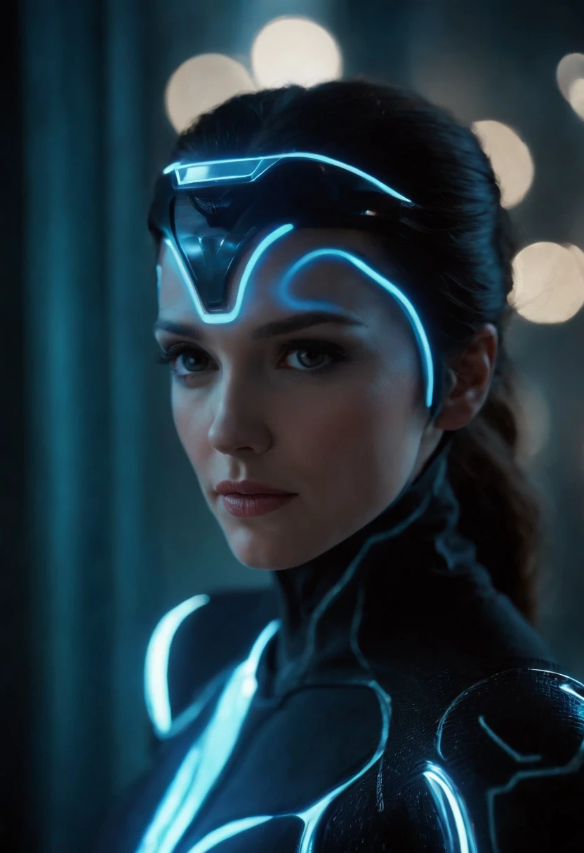 Gorgeous woman from the movie Tron