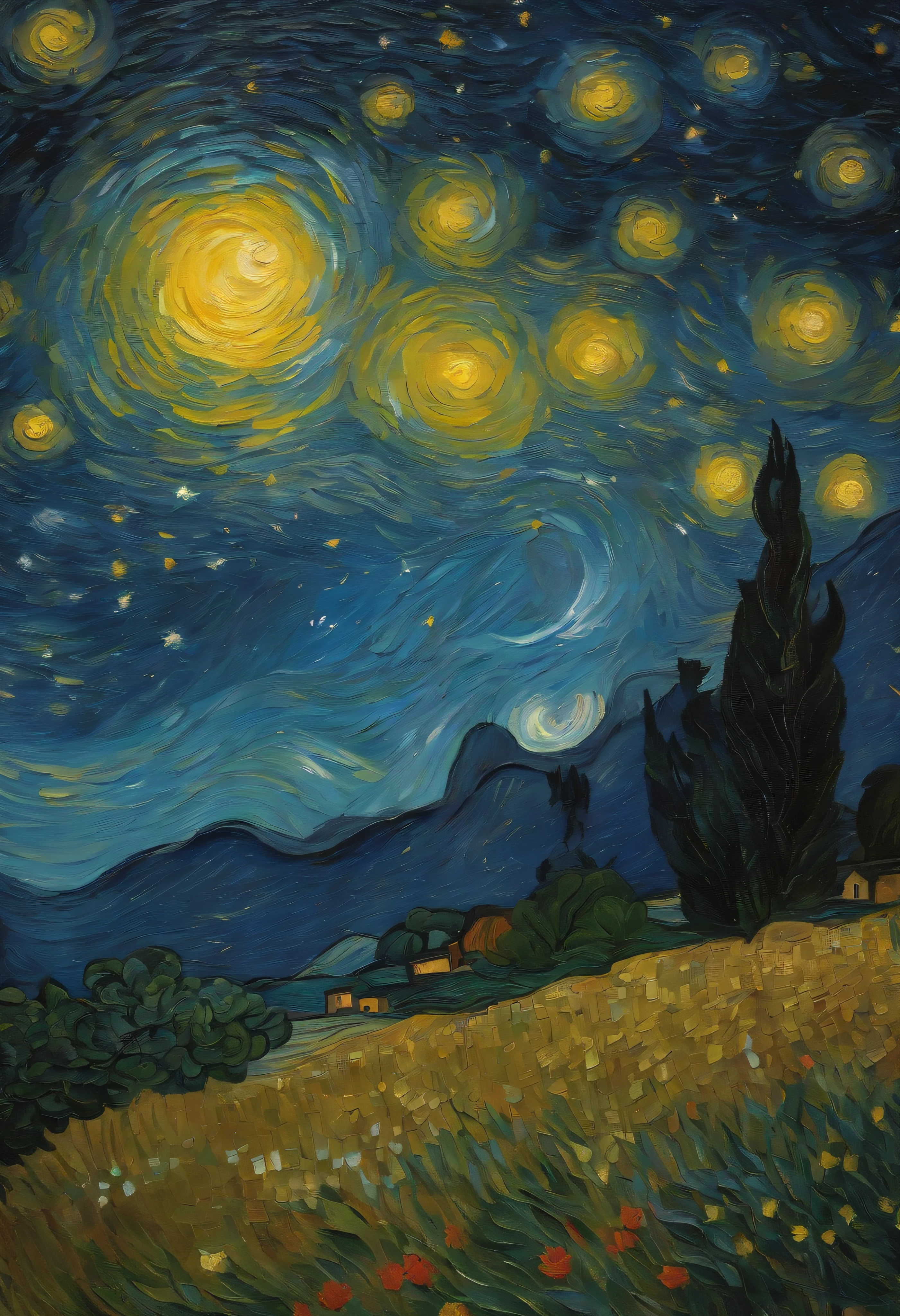 Van Gogh painted the starry sky,Dreamy