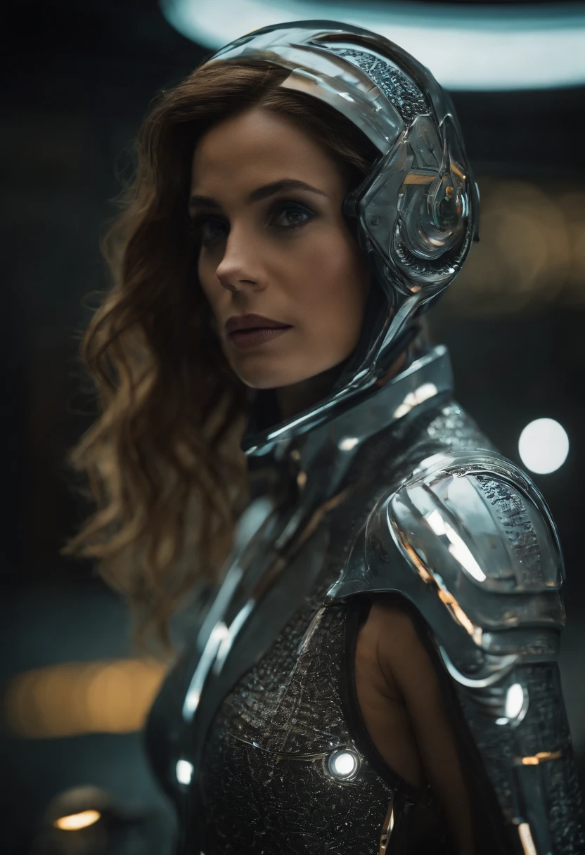 Gorgeous woman from the movie Tron