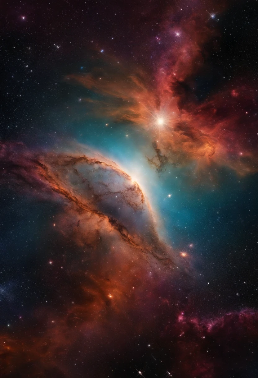 Big bang, expanding universe, water colors,