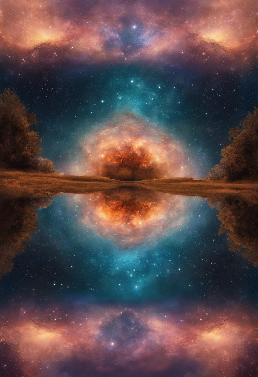Big bang, expanding universe, water colors,