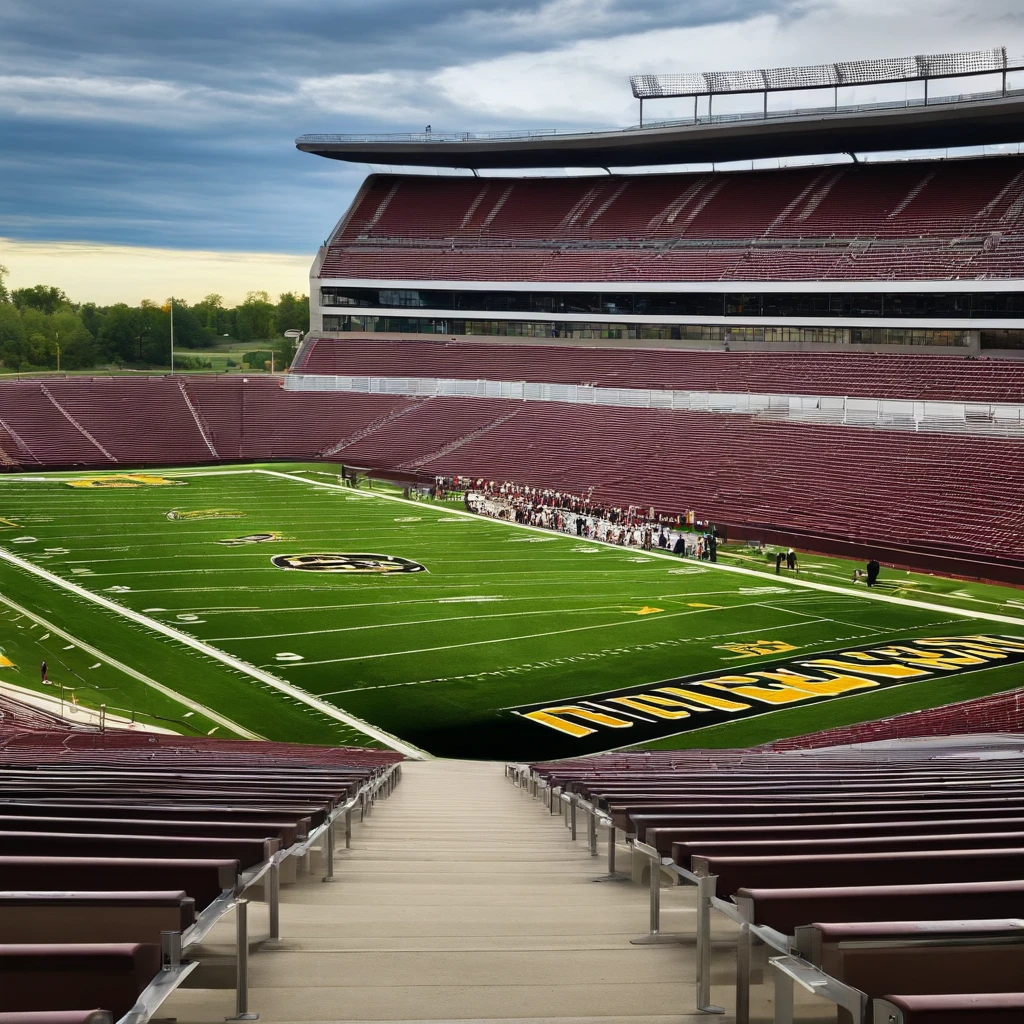 minneasota duluth bulldog football stadium, small, modern, by lake