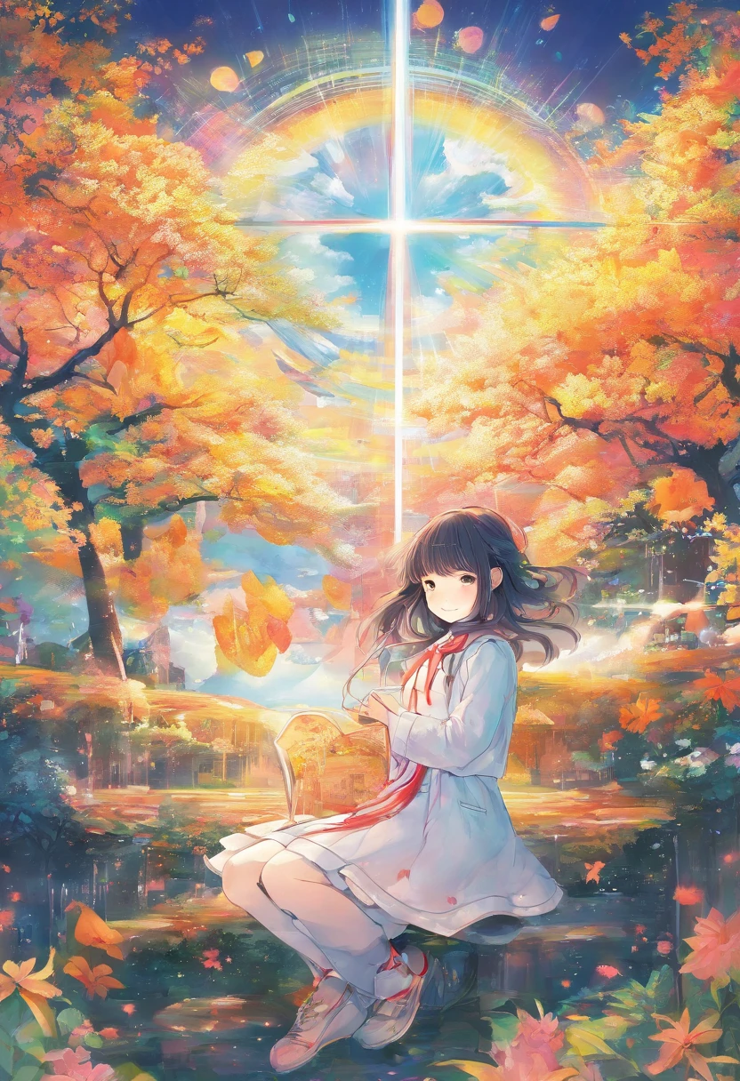 School style,Sister,rays of sunshine,special effect,fantasy