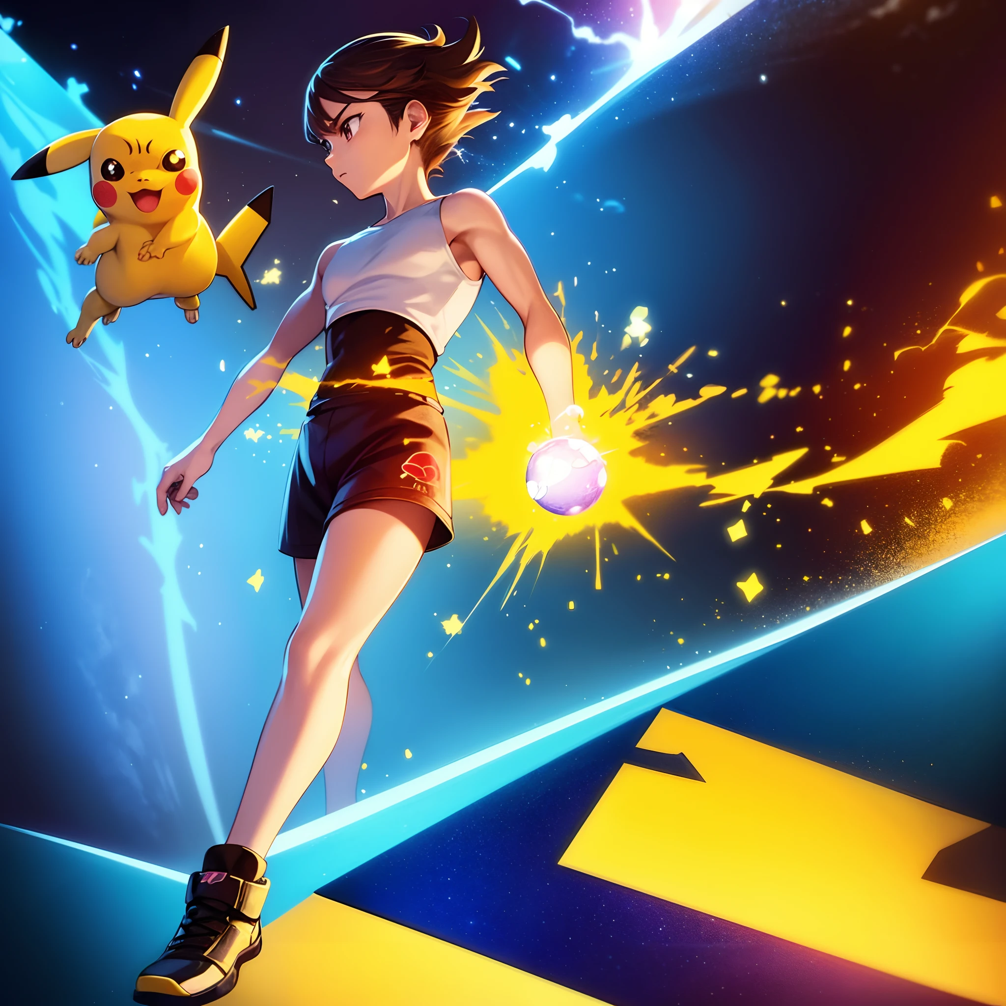 Pokémon Pikachu is coming out of an explosion, pikachu on acid, Pokémon illustration, Arte conceitual de Pikachu, pikachu in space, Pikachu, Pikachu surpreendido, Pikachu cyberpunk, arte oficial altamente detalhada, Mika Pikazo, arte oficial, Detetive Pikachu, Pokémon, Pokémon, Pikachu em uma floresta, Megaman como Pikachu, Wojtek FUS, Pikachu como Jesus, Arte HD.