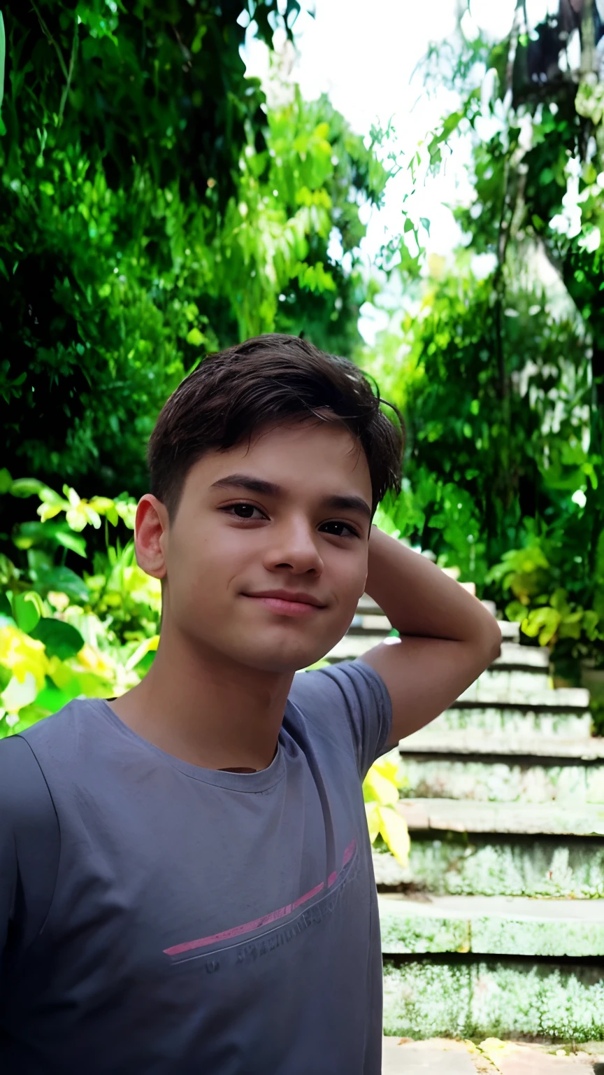 Real face cute boy. boy hairstyle