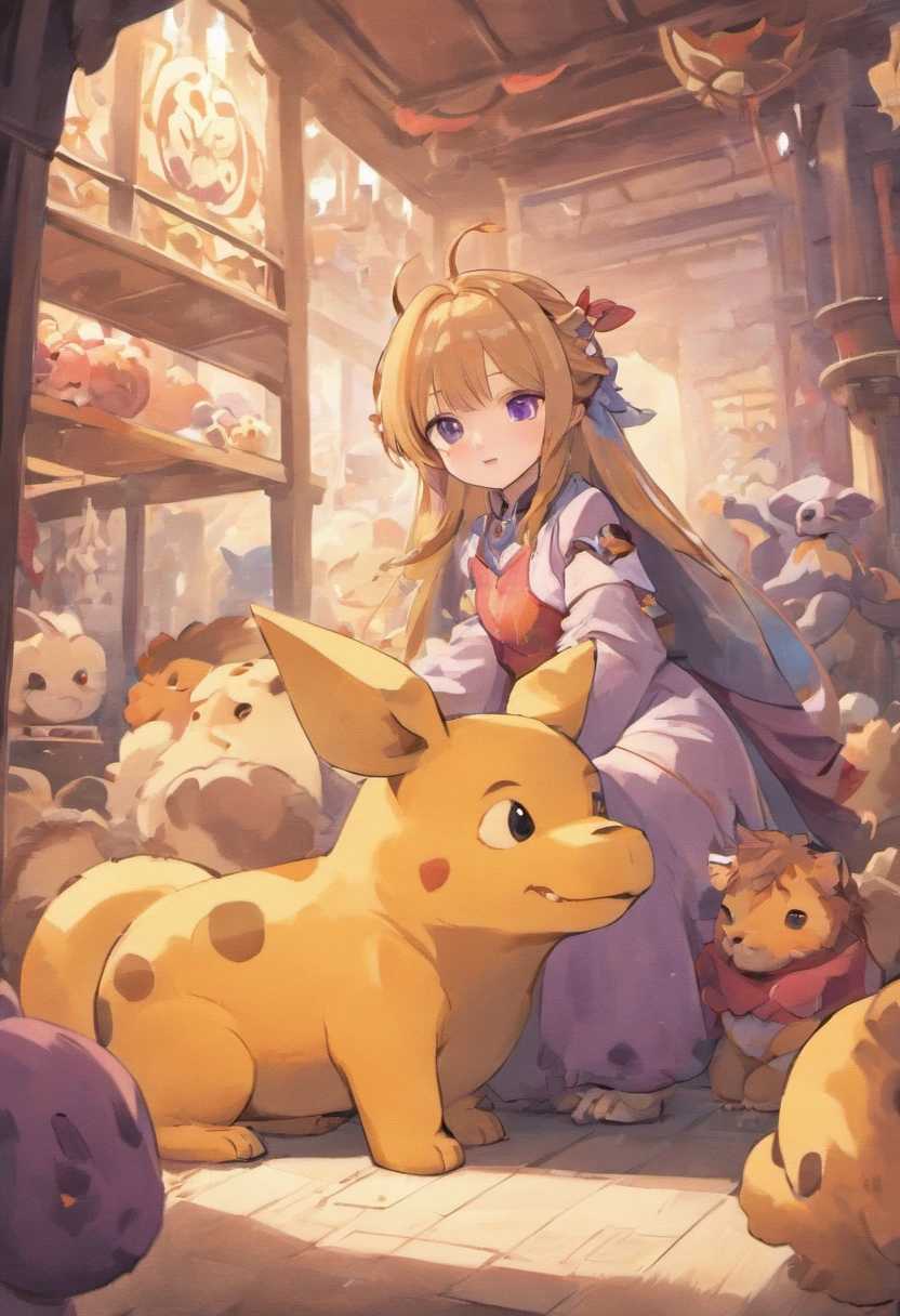 In a magical world of stuffed animals, there lived a stuffed dragon called Drako. He was a very cute dragon with purple scales and bright eyes. He lived alone in a stuffed castle, but he was happy that way.