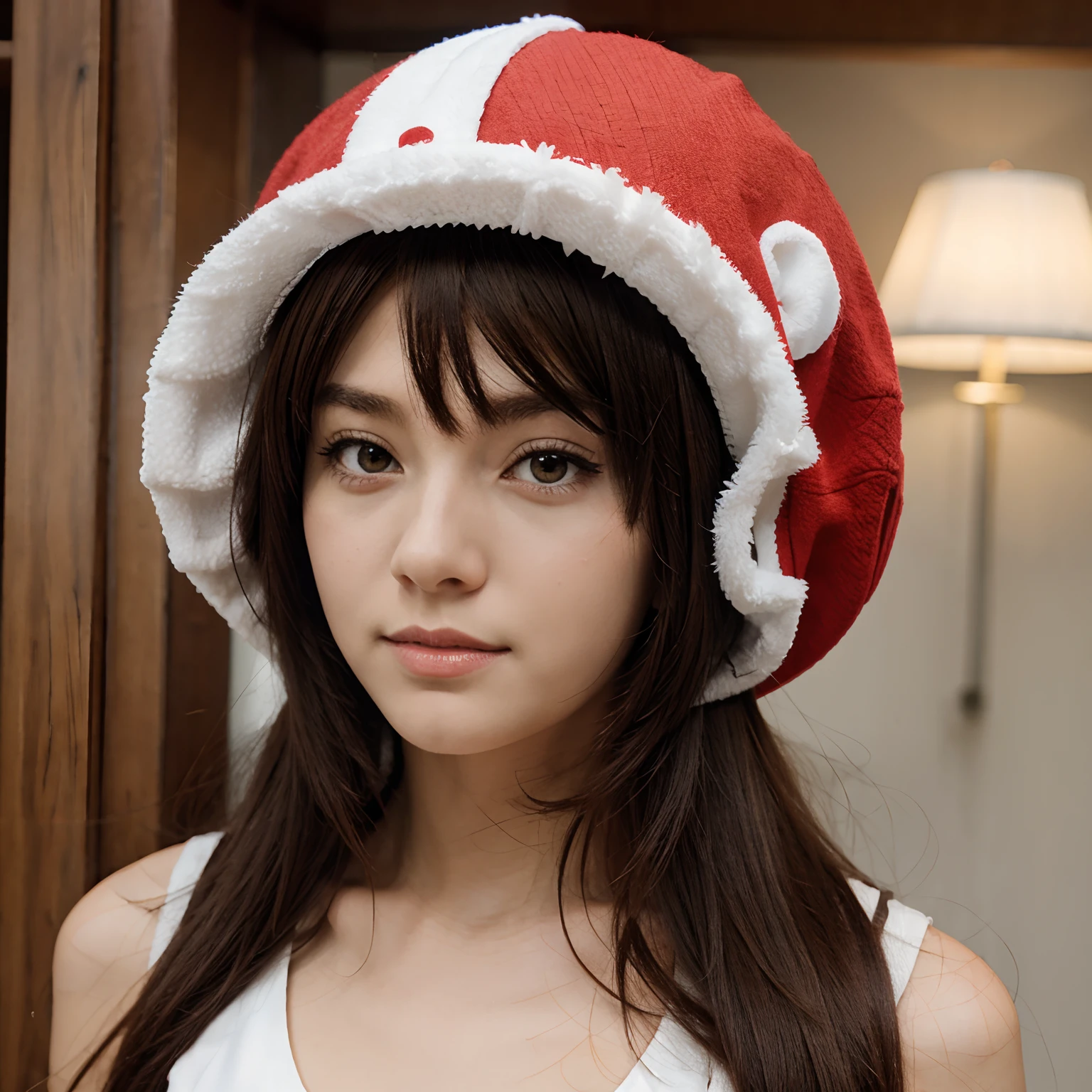 Anime Head hat red
