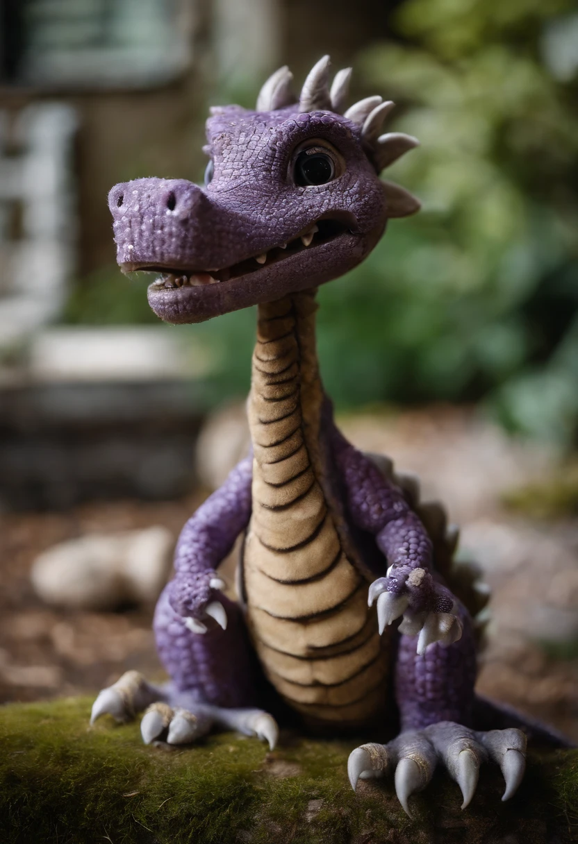 In a magical world of stuffed animals, there lived a stuffed dragon called Drako. He was a very cute dragon with purple scales and bright eyes. He lived alone in a stuffed castle, but he was happy that way.