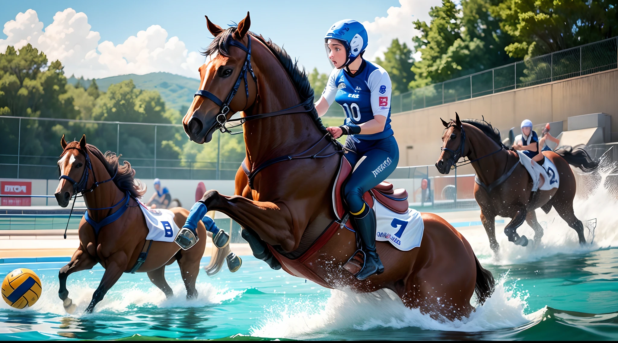 Water polo with horses