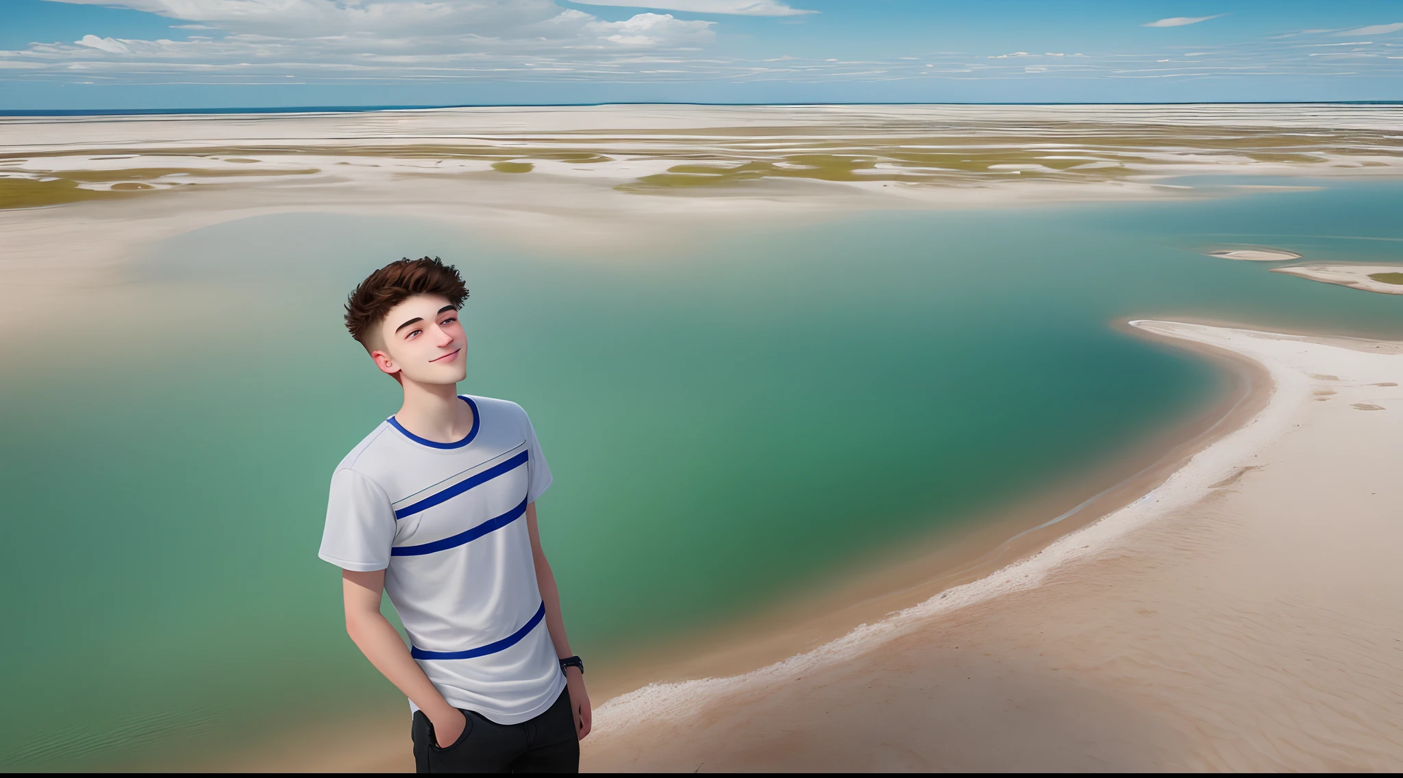 19-year-old man enjoying the Lençóis Maranhenses