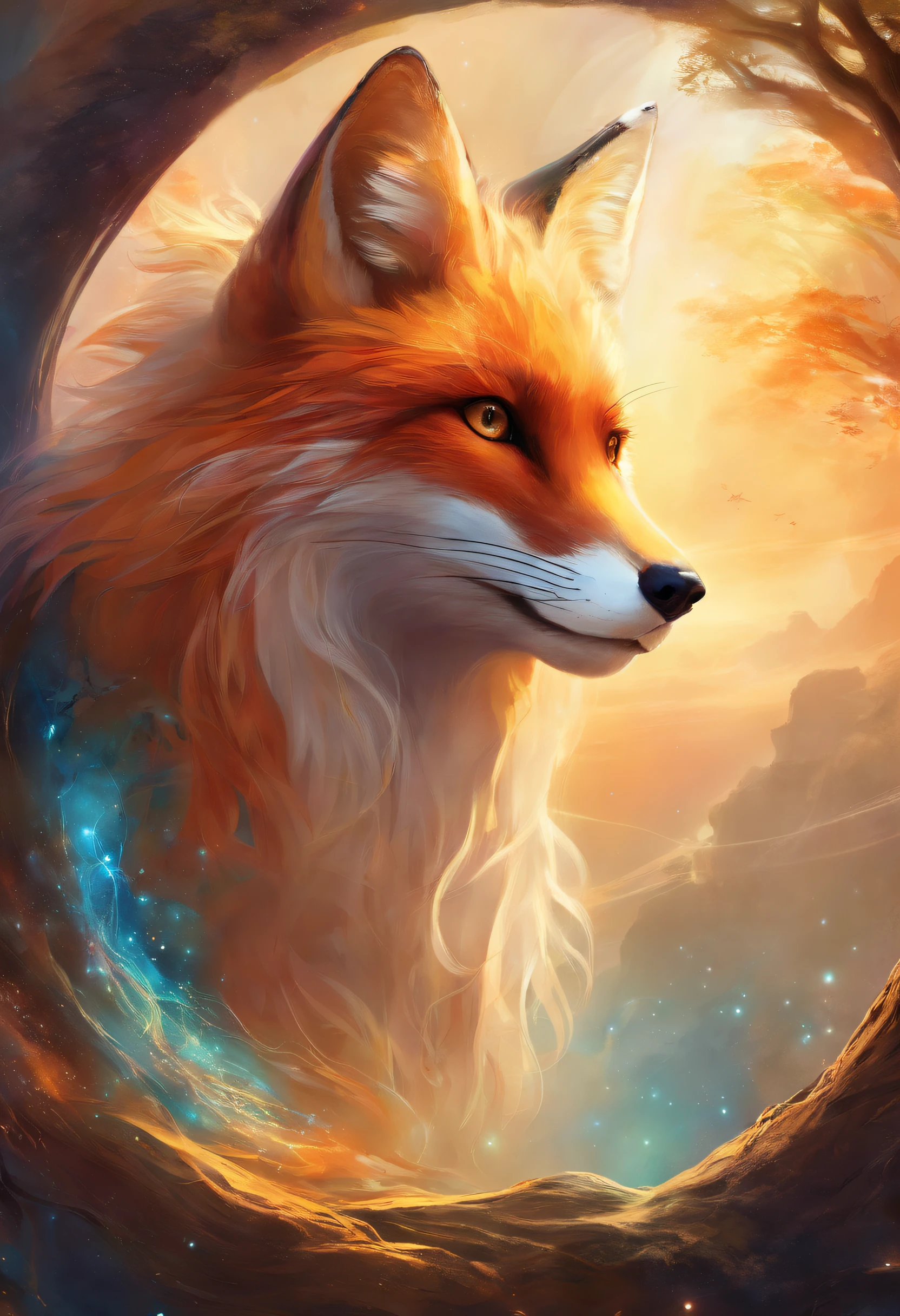 The Mysterious Fox, Looking straight into the soul, Sly look, in space, paradox, in time and space.