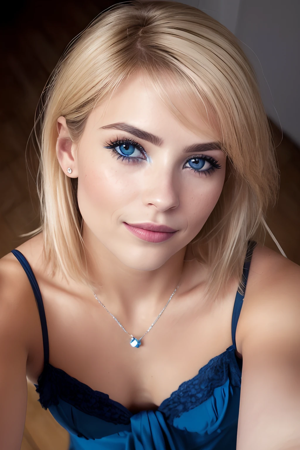 (selfie pris, from above:1.4), (demi-corps postrait:1.4), UHD RAW portrait photo of a 24-year-old blonde (femme aux yeux bleus) marchant dans une ruelle sombre, breasts_b naturelle, fond de ville nocturne, (red sundress), (décolleté), detailded (textures!, cheveux!, very large, luscious lips, yeux bleus clair, taches de rousseurs, hyspanic, blonde, brillance, couleur!!, imperfections:1.1), highly detailed glossy eyes, (looking at the camera), specular lighting, DSLR, Ultra quality, mise au point nette, tack sharp, dof, grain de film, (centered), Fujifilm XT3, cristallin, centre du cadre, visage mignon, mise au point nette, lampadaire, neons, bokeh, (dimly lit), discret, la nuit, (ciel nocturne) detailed skin pores, oiled skin, bronzage, Intricate eye detail