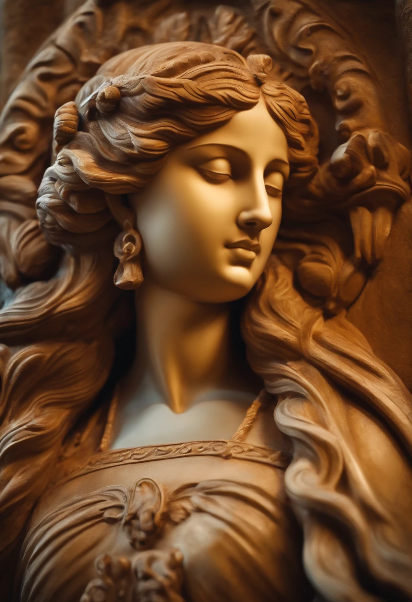 Background 4K, sculpture, face, antiquity, art background
