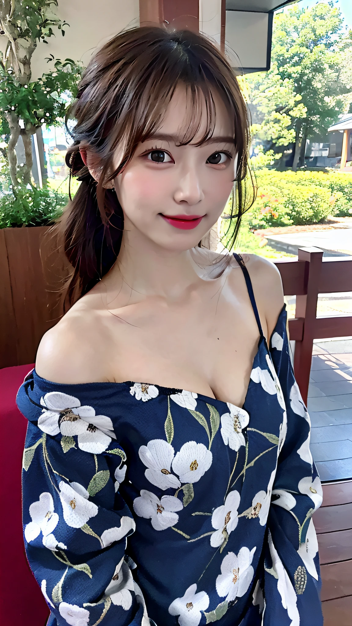 8ｋ,Highest quality,masterpiece, Sharp focus, (beautiful, Gorgeous and cute Japanese 20 year old woman:1.3),((Rough loungewear)),繊細でbeautiful細い眉毛,beautiful woman, 繊細でbeautiful髪, Droopy eyes, Very detailed, 超beautiful女性, Glowing White Particles, (Side light:1.2), Light of the sun, Very large breasts,Very large hips, smile, ((目でsmile, Open both eyes)),Brown hair detail、(Selfie, Top View: 1.4), (Half of the body is straight: 1.4)、Bun Head、Women&#39;s Room、Lonely face
