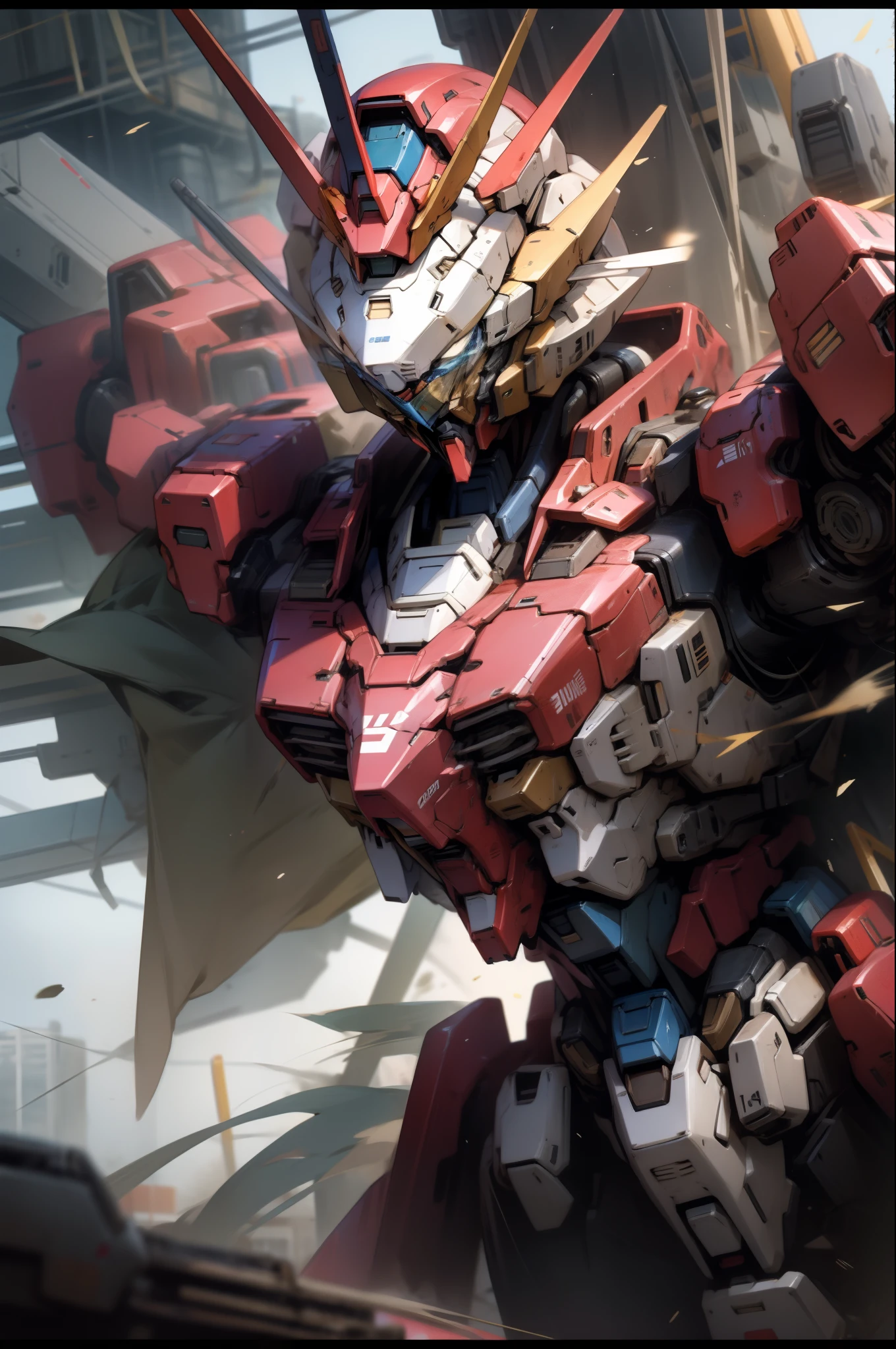 Gundam fight in dystopia