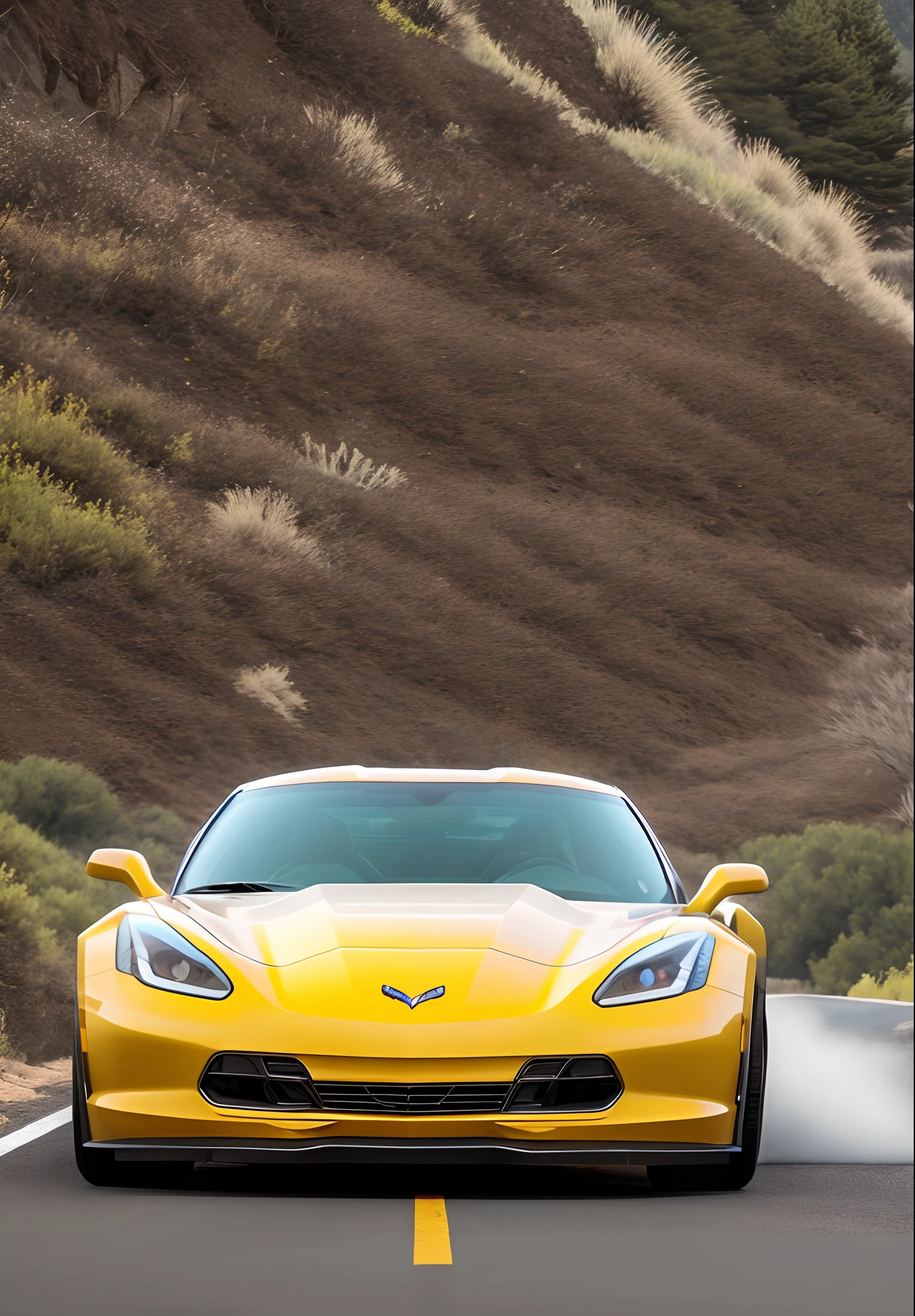Corvette z06 driving off cliff
