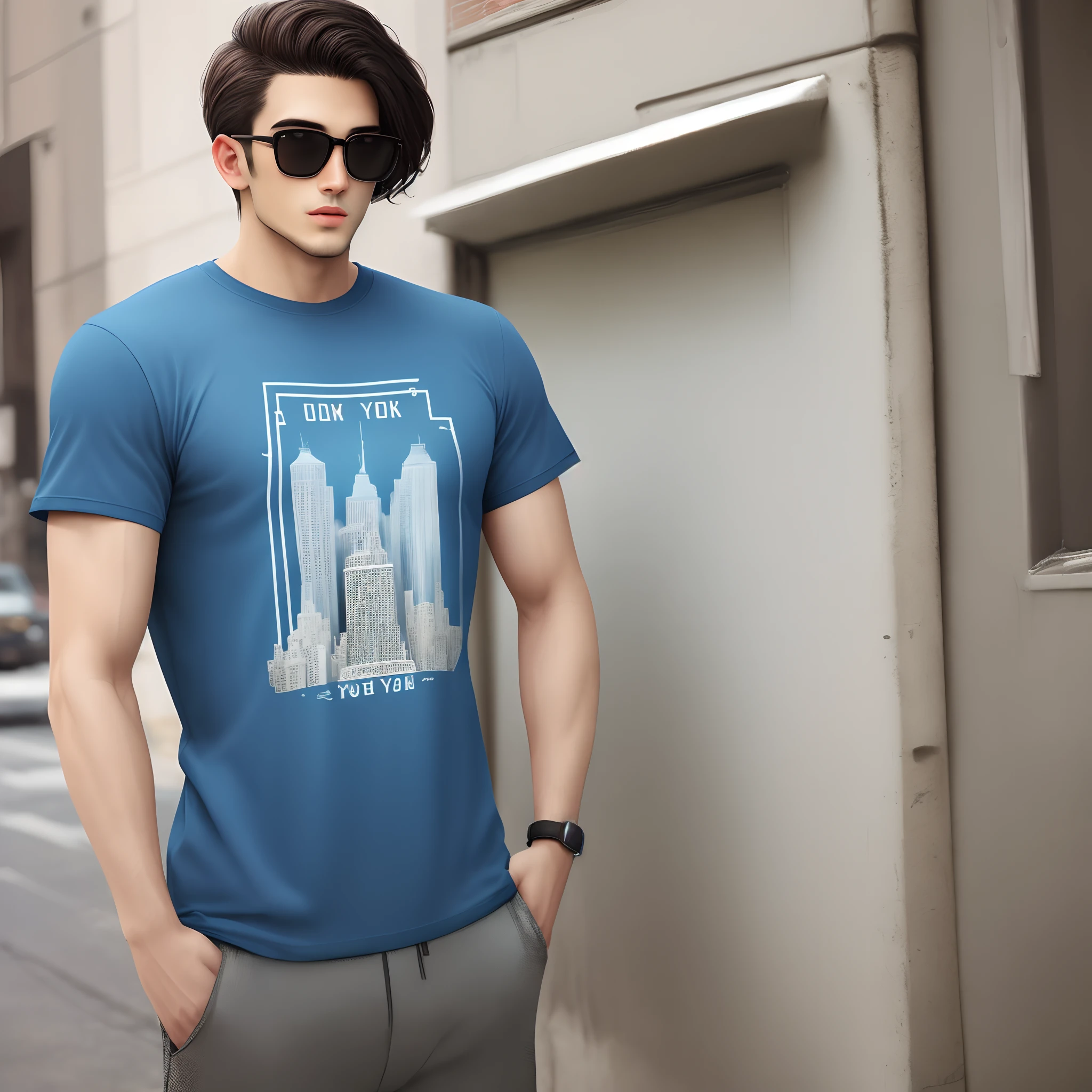 Screen print for men tee shirt New York