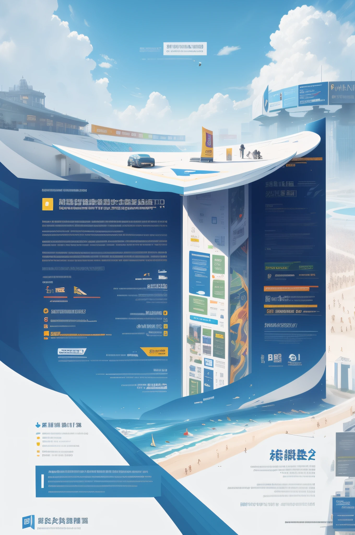 The content of the commercial poster is "Economic and Cultural Festival"，There are no words，Flat poster，Business negotiations，Company operations，Stocks，Bank interview，Technologie
