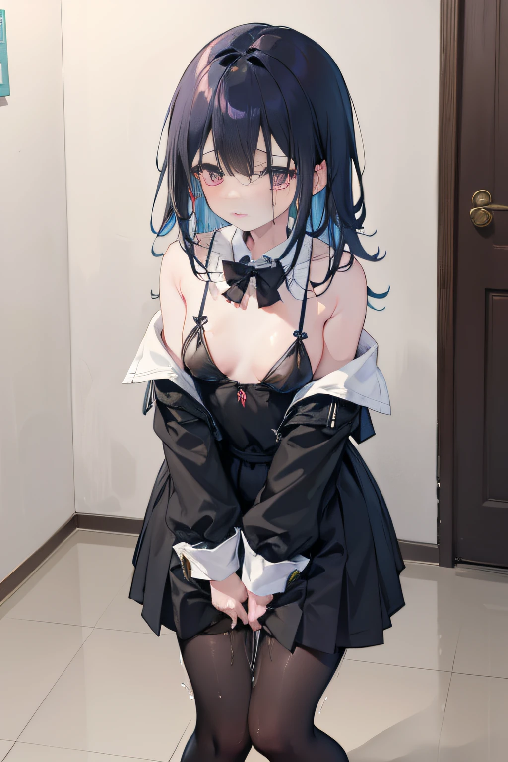 Bangs、Beautiful girl with moisture and luster、CG Illustration、Patchy with fishing eyes、small tits、Anime-style beautiful girl、Crying、Bloody、Black tights、skin gloss、Glossy clothes、a beautiful slender girl、A sexy、The human、Shoulders are protruding、yandere 、hi-school girl、verd s eyes、Cool Beauty,Covered with lotion、Wet and see-through、エロ、Black clothes。Erotic execution、Ryona、slaves、Frightened look、Insults、Wet Defiled。fetishism、Can be applied to insects