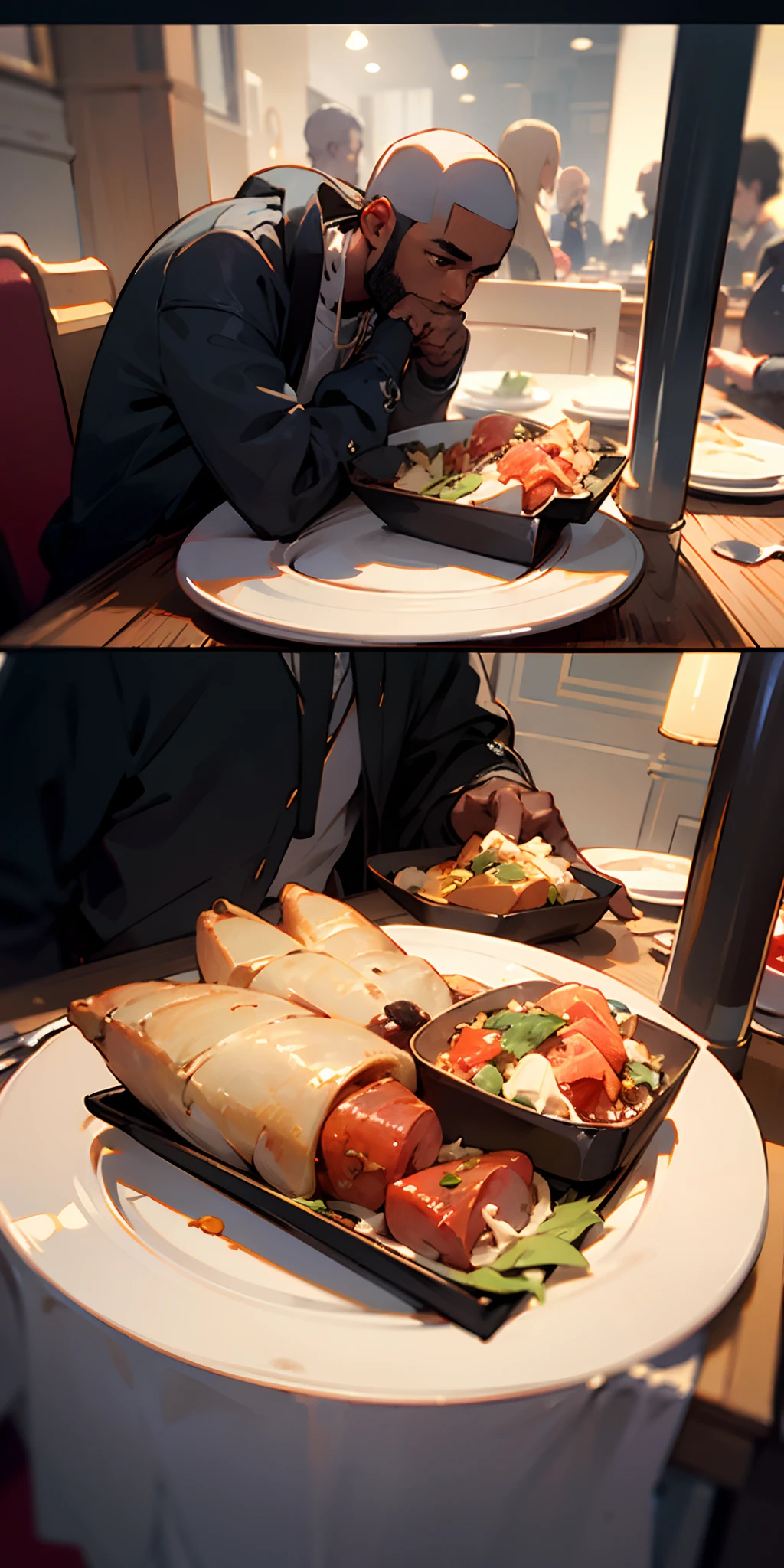 Kendrick Lamar having dinner with kanye west