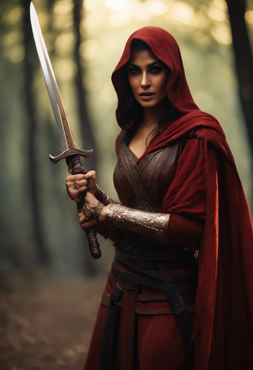 (best quality,ultra-detailed,realistic:1.37),(professional,highres,physically-based rendering),Vishakanyas assassins with a dagger, detailed faces and expressions, piercing eyes, intense gazes, graceful and deadly movements, flowing and intricate assassin robes, dark and mysterious atmosphere, subtle shadows, dramatic lighting, sinister ambiance, life-like textures, sharp and fine details, glossy dagger reflecting light, captivating and realistic portraits, masterful portrayals of the female assassins, vibrant colors, elegant and lethal poses, skilled and agile fighters, dangerous and alluring, mythical and legendary figures, haunting beauty, breathtaking artistry