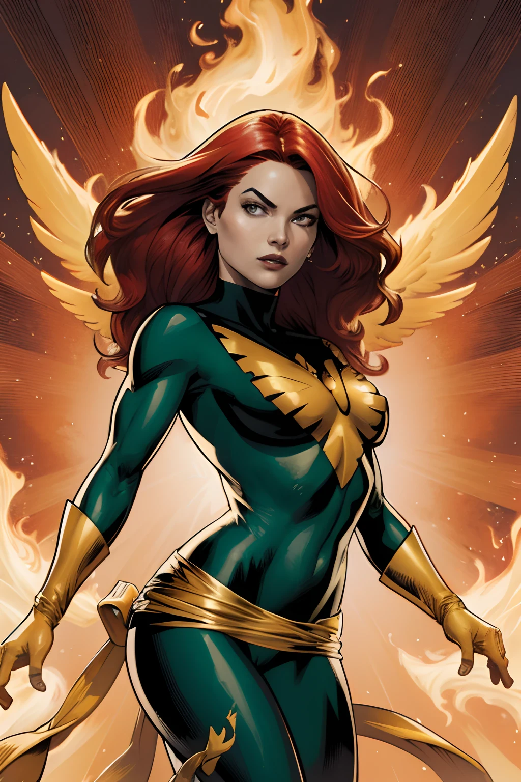 (high resolution, best quality:1.2),
foco facial, monocromatic, Arte Digital, jean grey Phoenix de X-Men, arte linear. Contornos em tinta