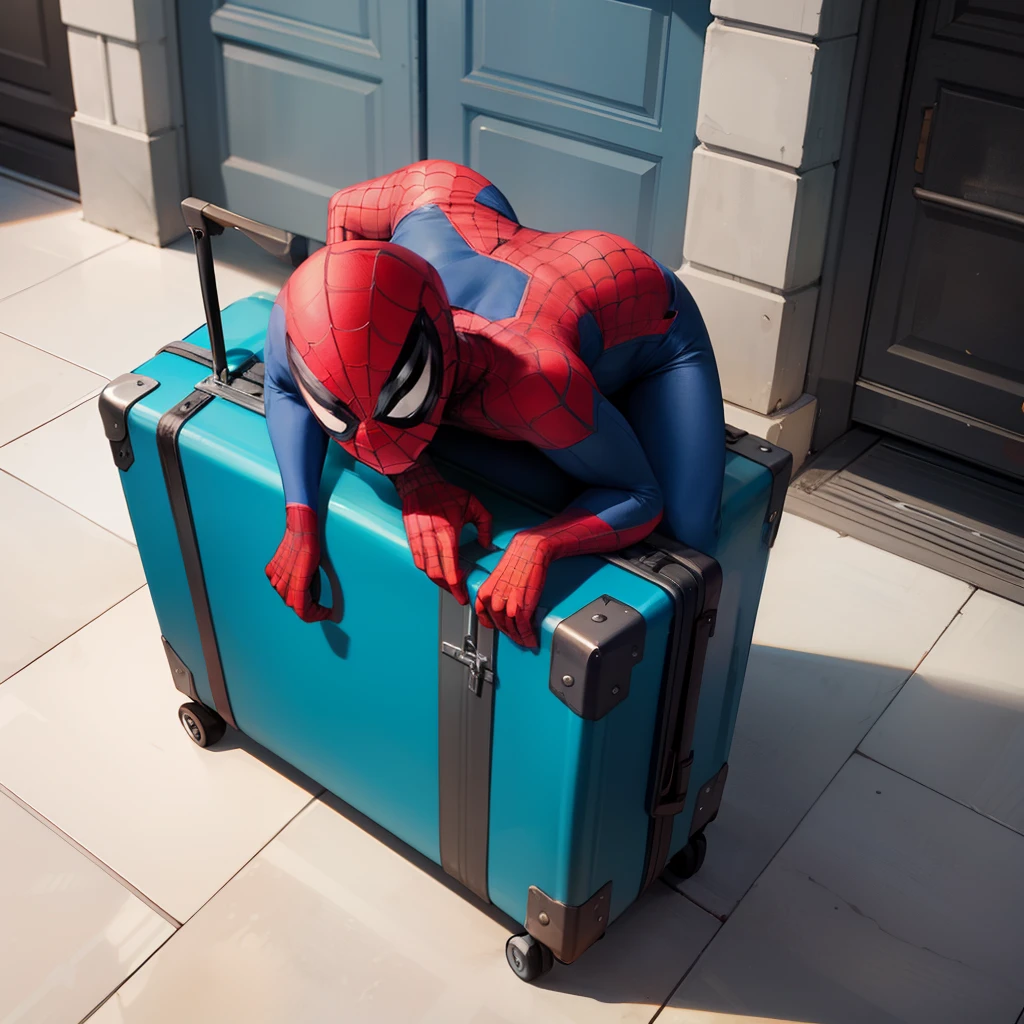 Suitcase spiderman