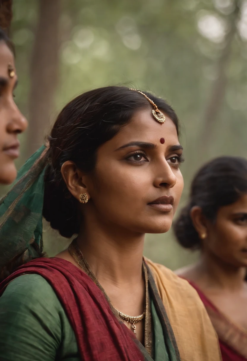 the vishakanyas, ancient indian women assasins, carrying a kinfe, realistic