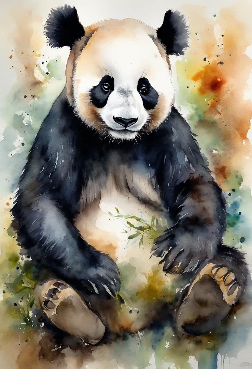 panda dibujado por leonardo davinci