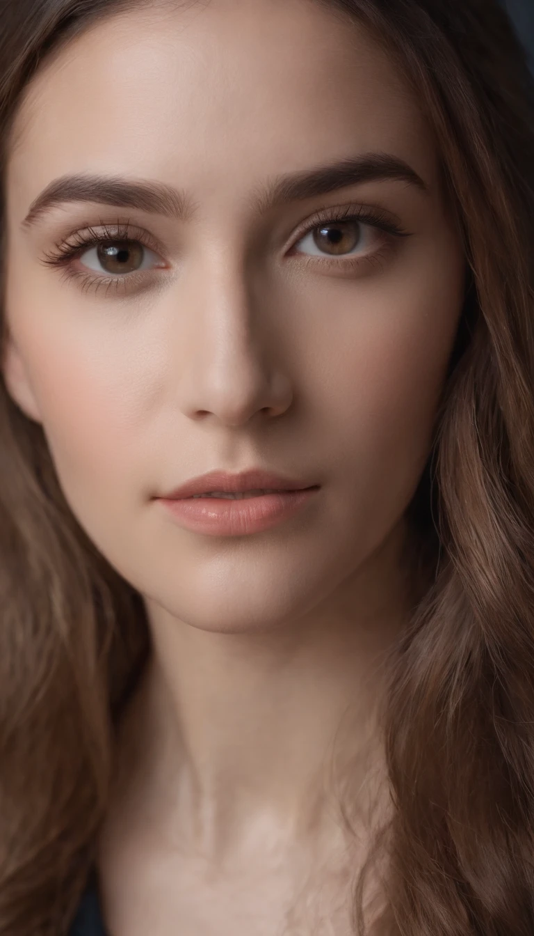 close up of face，photography of，22-year-old beauty，dark backgrounds，Depth Shadows，cold light，Drama Lighting，Cinematic scenes