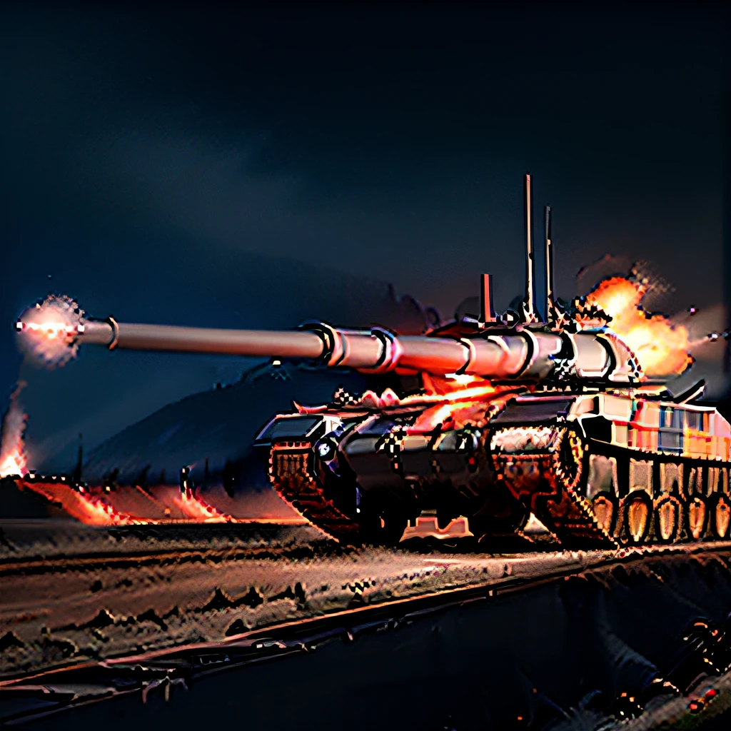 Red Alert 2，tanks，There is 1 giant cannon on top of the tank，There were two V3 rockets and anti-aircraft guns on the rear side of the body，Apocalypse tanks，Domineering，Steel Behemoth，There were also 4 medium guns on top of the tank，vehicles，track。