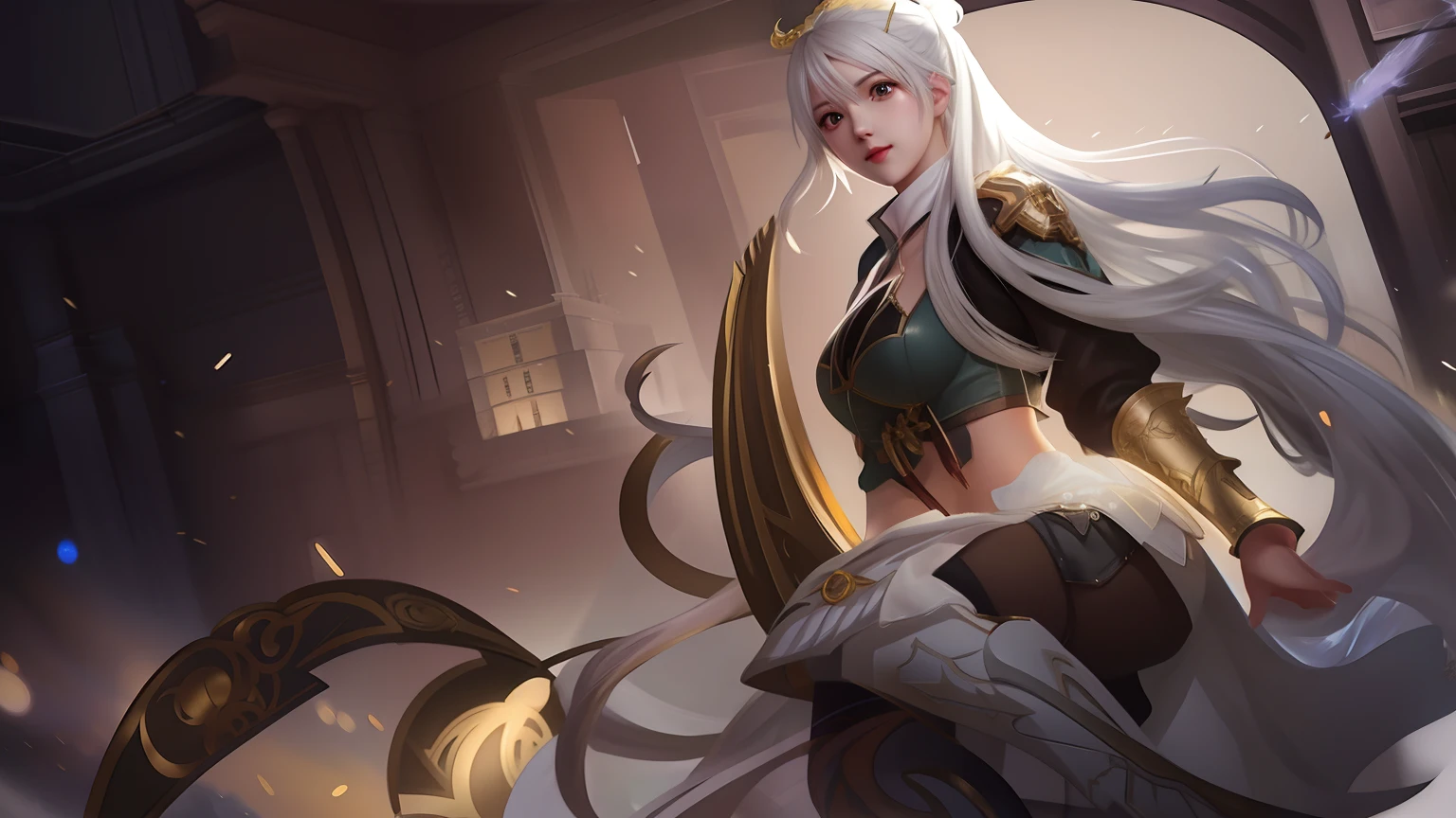 anime - style illustration of a woman with white hair and a sword, style artgerm, cushart krenz key art feminine, riot games concept art, wlop and krenz cushart, krenzcushart, extremely detailed artgerm, ig model | artgerm, artgerm lau, tifa lockhart with white hair, kda. Bikini