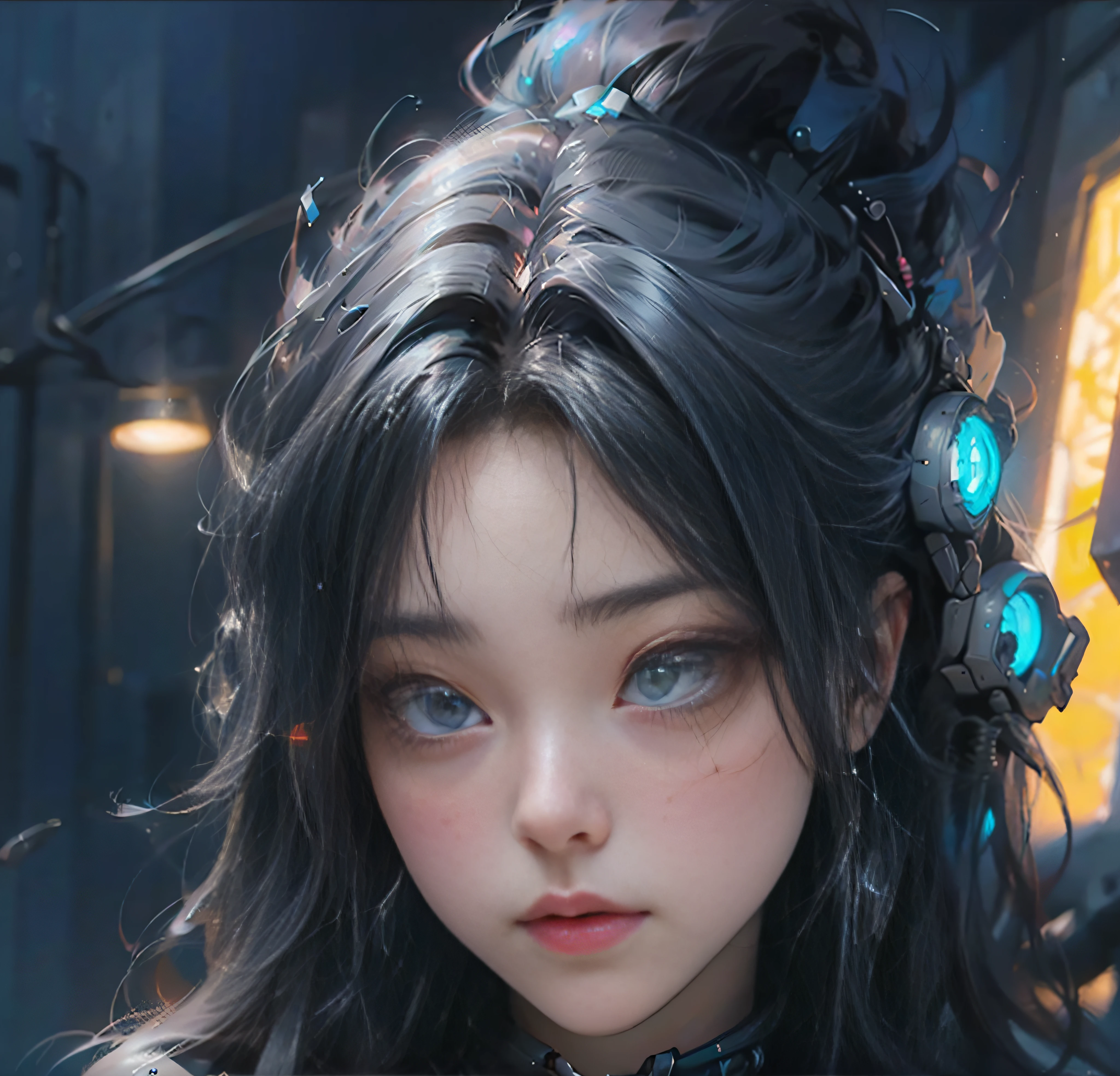 ((Best quality)), ((Masterpiece)), (Detailed:1.4), Beautiful cyberpunk female photos, (Wear in sleek organic tech armor), (Long invisible hair), Big breasts, (Cowboy shot), (depth of fields), Maximum clarity and sharpness, rendering by octane, (Cinematic lighting),Wide aperture,Low ISO,White balance,Rule of thirds,8K raw data