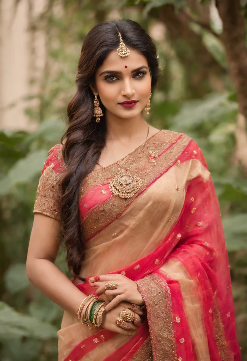 The Vishakanyas, ancient indian women assasins (best quality,4k,highres,masterpiece:1.2), realistic, detailed, carrying knife, dagger, vibrant colors, strikingly beautiful women, elegant poses, intricate patterns, exquisite facial features, enchanting eyes, alluring lips, mesmerizing radiance, lush green garden backdrop, soft natural lighting, ethereal atmosphere, delicate silk sarees, ornate jewelry, graceful movements, enticing allure, captivating expressions, mysterious aura, postures depicting grace and power, intricate henna designs on hands, intricate hairstyles adorned with flowers, intricate hand gestures, hypnotic gazes, a delicate balance between beauty and danger, mythical elements subtly incorporated, evoking a sense of intrigue and fascination