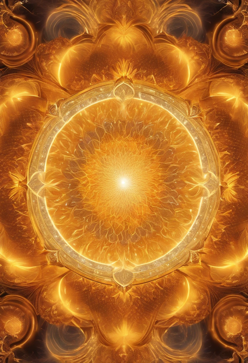 Sun-like design、Vortex clockwise in the center、Light like a lot of petals、Energetic colors、Depicting the power of the universe、masterwork、masterpiece、Healing wavelength、Vibrations of the Millionaire、The power to attract money