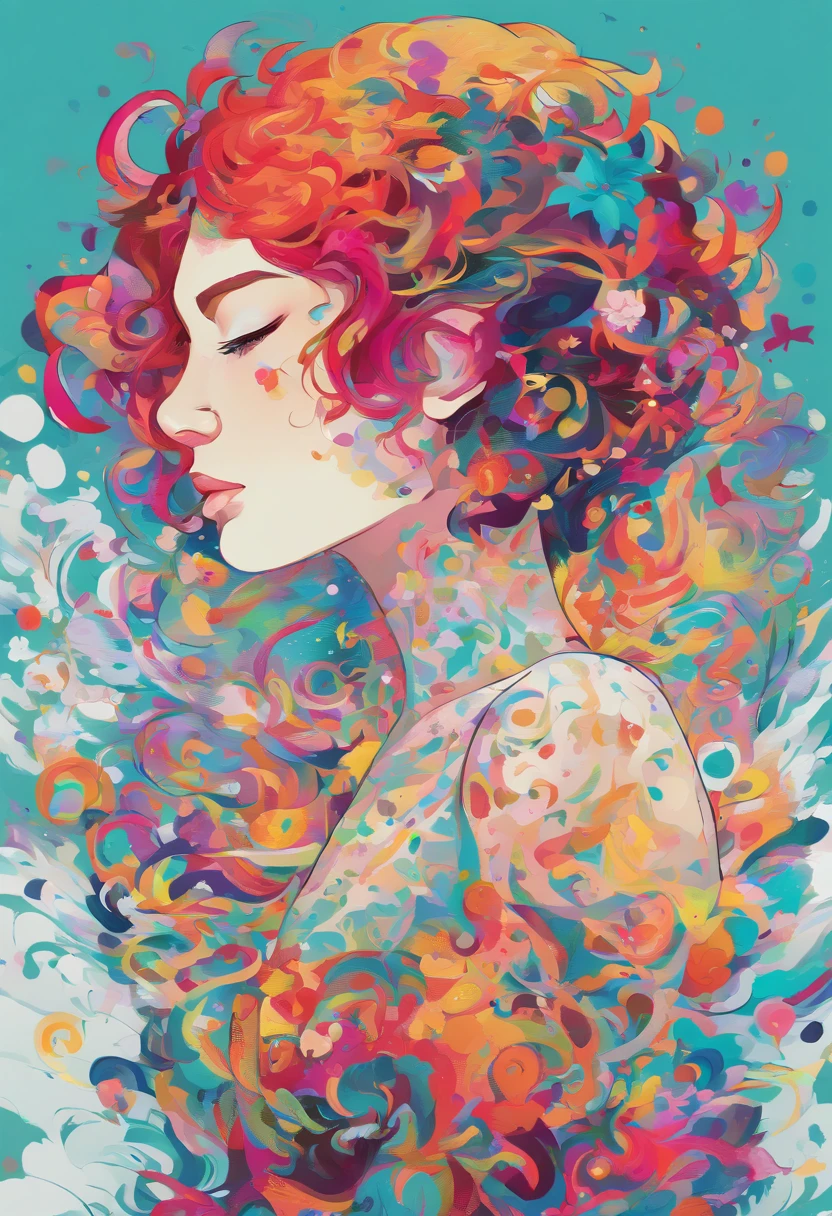 ((top-quality, 8K)), (Realistic), (Face Focus: 1.1), (white and black: 1.3), Kawaii Girl, short-hair, red hair
Hair fluttering in the wind, Facing to the side, Look up at your face, Eyes closed, (Sleeveless: 1.1)、Skirt, D Cup Breasts,