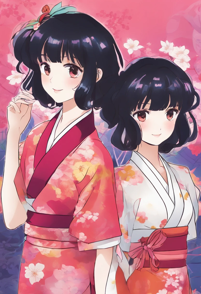 shampoo, Ranma 1/2, vestido Qipao, bun head、Wide-haired purple, de doble cola、Pechos grandes chinos. Pose sujestiva y sensual, Background of Japanese Dollo.