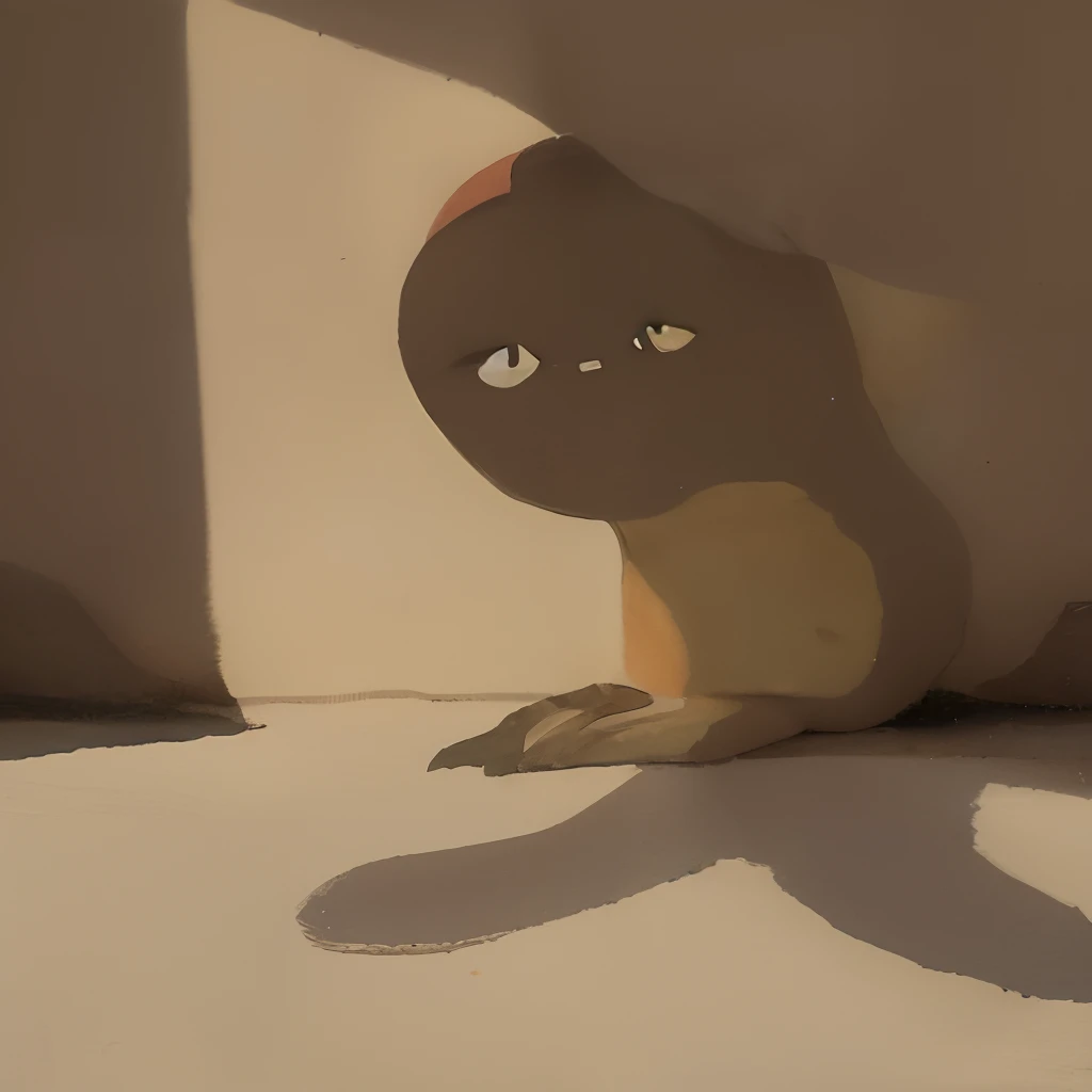 Shadow puppet show scene