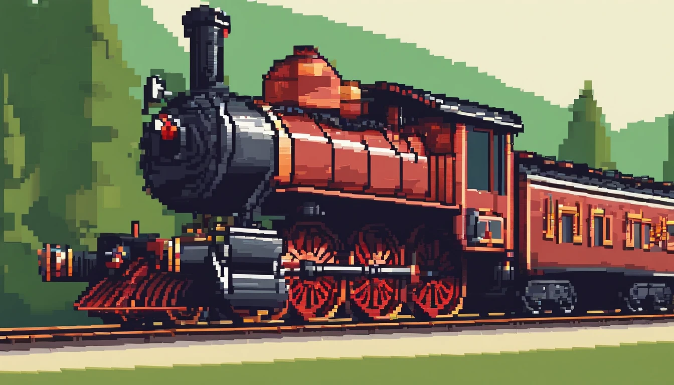 Side view of the steam locomotive vintage