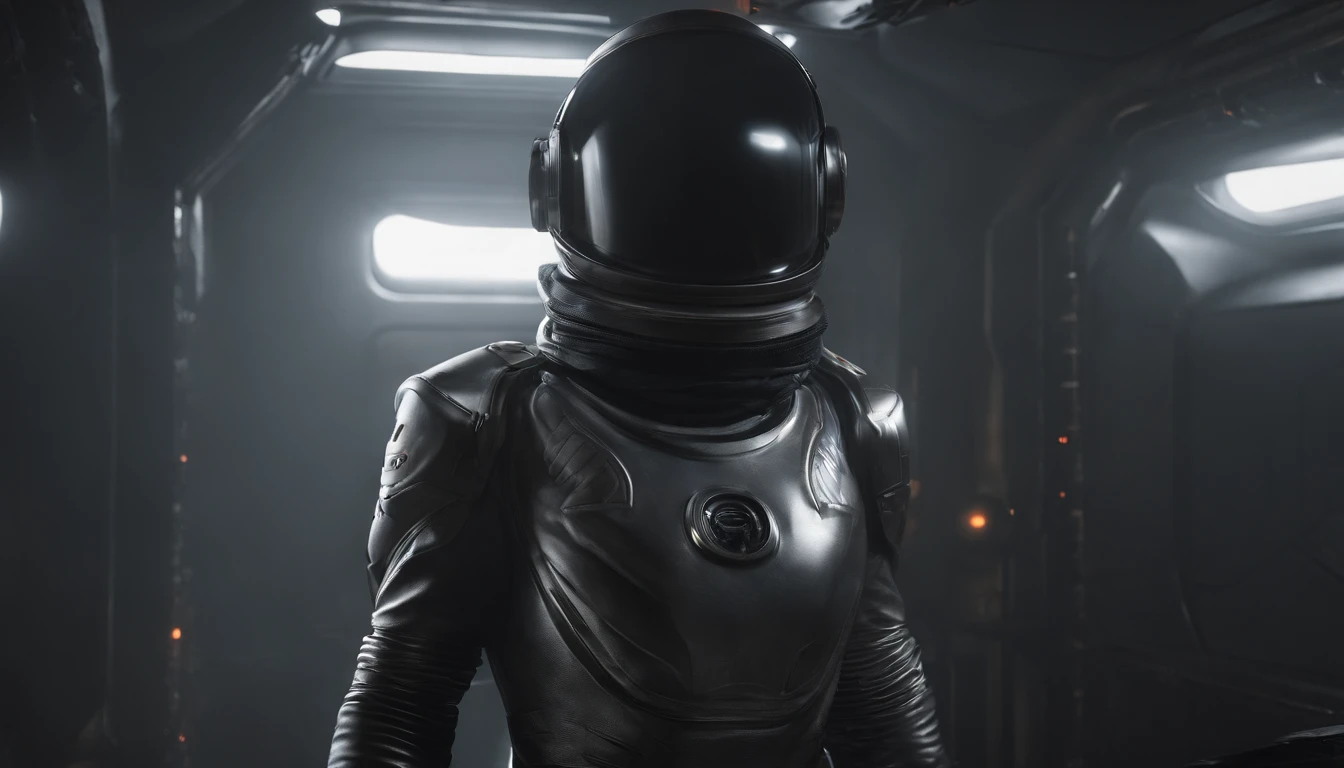 Man in casual clothes, Casual White Shirt, Casual jeans, If you have a closed astronaut helmet and no face, perfect details, 16 k, unreal engine 5, ultra sharp focus, intrikate, SINISTER, Epic Art Masterpiece, TanvirTamim, artstation trend, making: artgerm, h. r. giger and beksinski, highly detaild, space suit, Not wearing a person