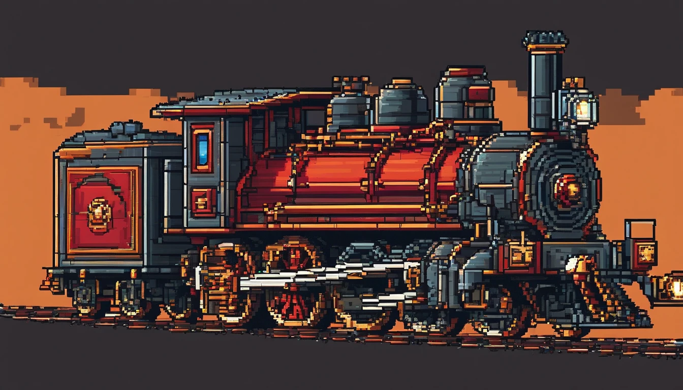Steam locomotive(Directly right view) Retro