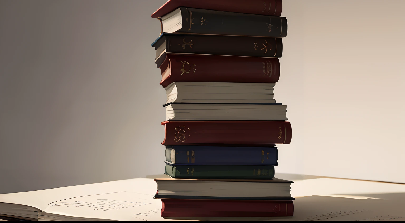 stacked book