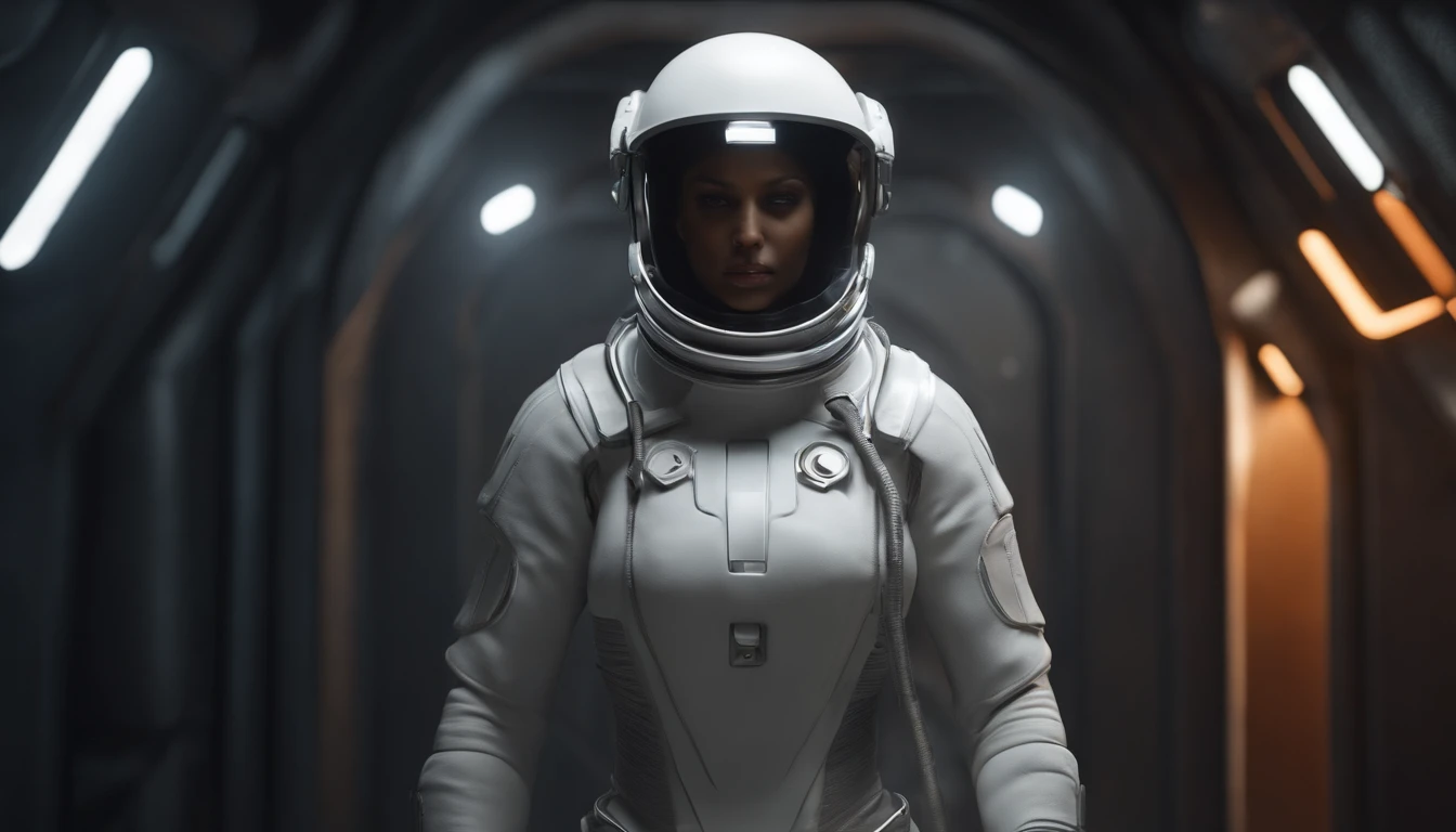Casual White Shirt, If you have a closed astronaut helmet and no face, perfect details, 16 k, unreal engine 5, ultra sharp focus, intrikate, SINISTER, Epic Art Masterpiece, TanvirTamim, artstation trend, making: artgerm, h. r. giger and beksinski, highly detaild, There are 5 spacesuits listed, 5 spacesuits hanging on hangers