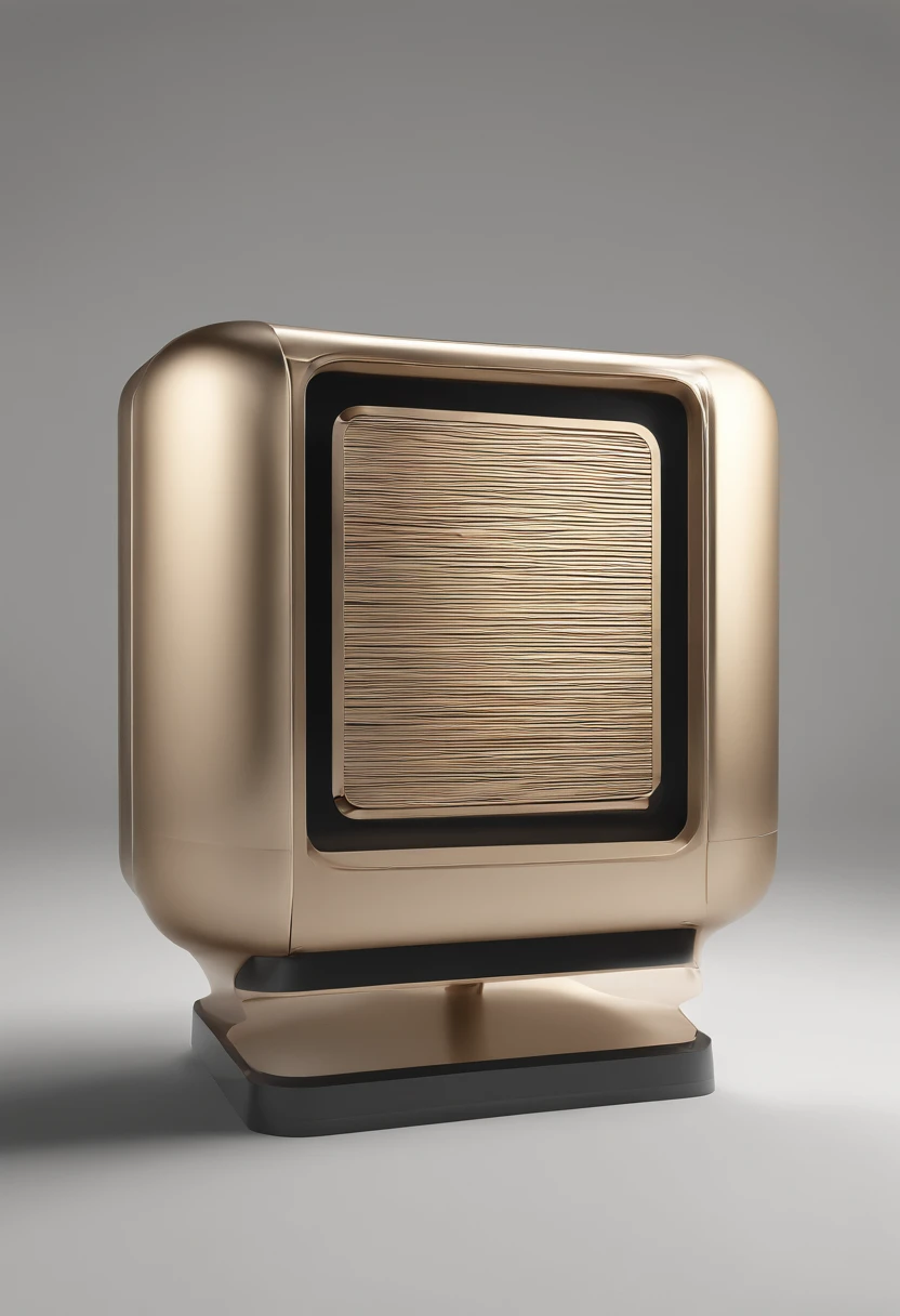 Minimalist beauty device stage design，peacful，Stage focus，commerciaphotography，light gold，Fresh and light colors，A single product stage is placed in the middle of the social media product scenario app，Digital environment，C4D Octane Render and BlenderStudio lighting are of high quality，Ultra HD 32KUHD