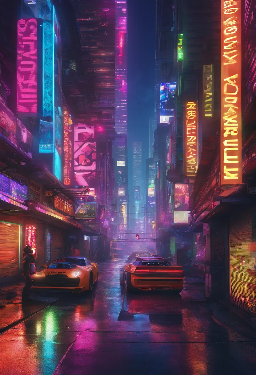 Brooklin so ano de 2099 da Marvel, contendo carros voadores, and high-rise buildings. Com edifico da empresa Alchemax, A genetics company.  Baseia-se no jogo Spider-Man: Limite do Tempo.