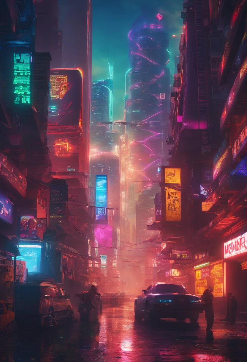 Brooklin so ano de 2099 da Marvel, contendo carros voadores, and high-rise buildings. Com edifico da empresa Alchemax, A genetics company. Baseia-se no jogo Spider-Man: Limite do Tempo. Com um foco de cima para baixo em tons similar de Blade Runner 2049.