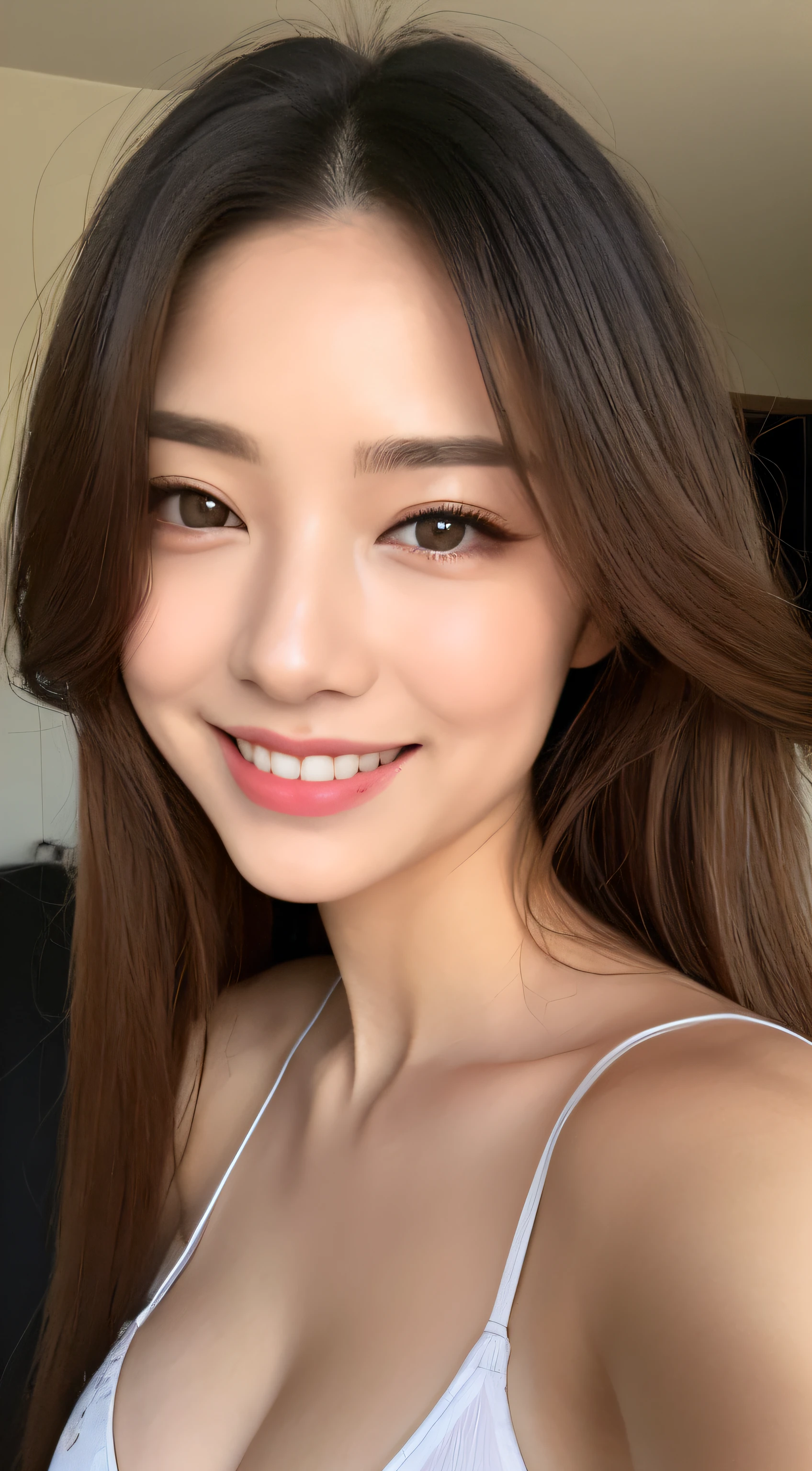 ((top-quality、8K、masterpiece:1.3))、Shot at sea、Angle from below、gal make、Ganguro makeup、Blue Eye、beauty legs、Sleeveless、Wearing a short。、1girl in、beautfull Japanease woman:1.3、(Longhaire、tits out:1.2)、 Pink leopard print bikini:1.2、Beautiful Women in Perfect Style:1.4、Perfect eyes、Even-eyed、Natural smile、Perfect iris、Perfect lips、golden skin、no moles、Super Detail Face、Delicat eyes、二重まぶた、Soft breasts、A smile、Exposed cleavage、