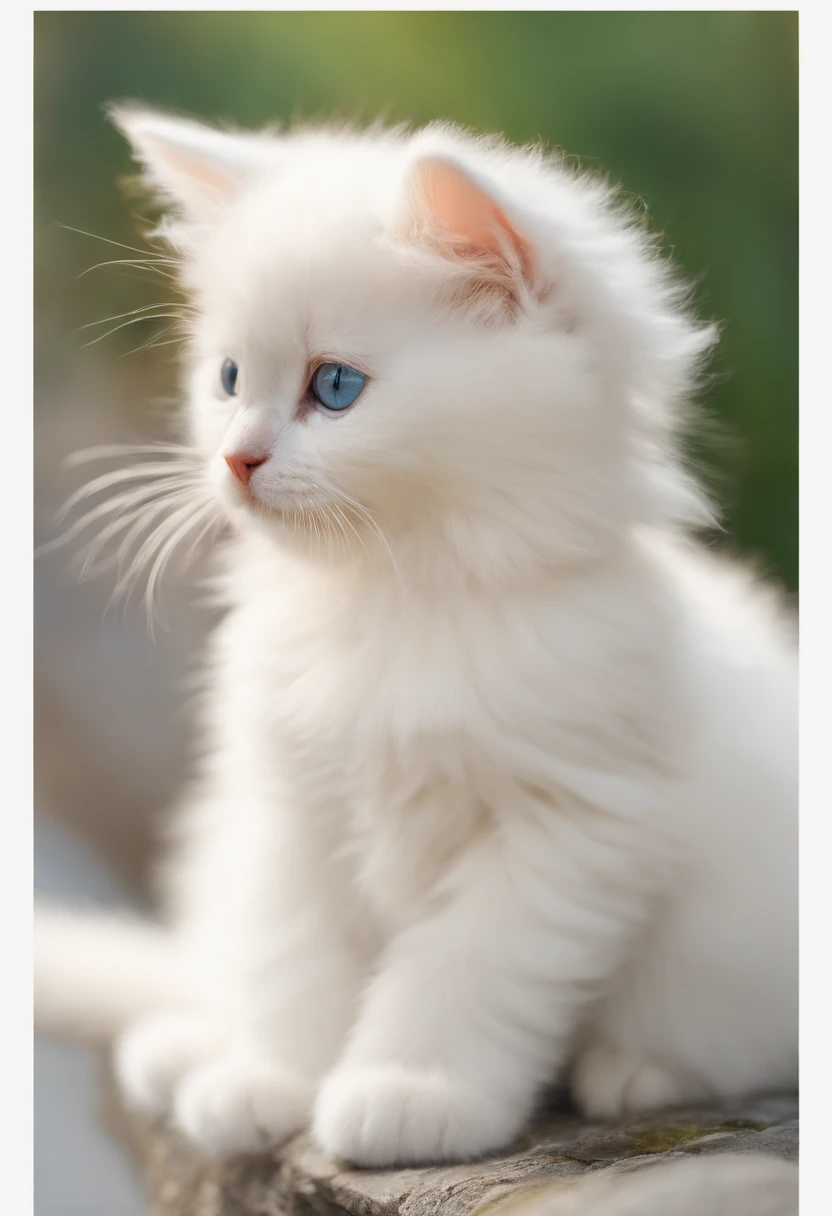 Fluffy cat, cat、Extremely cute,,Mofumofu、Mofumofu、Ultimate HD image quality、The ultra -The high-definition、high detailing、Best Quality、Seven colors、Rainbow Color