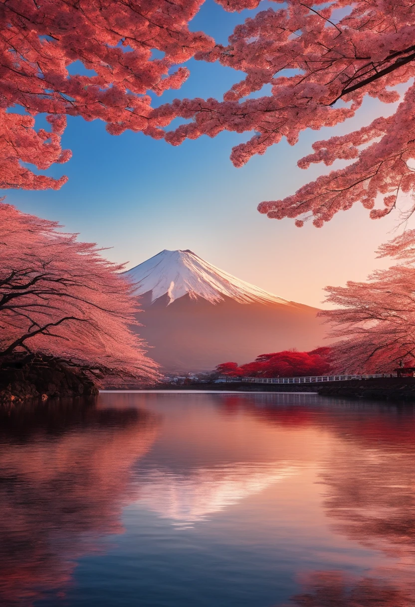 Mt fuji,Japanese flag,sunrises,cherry trees,🇯🇵,510